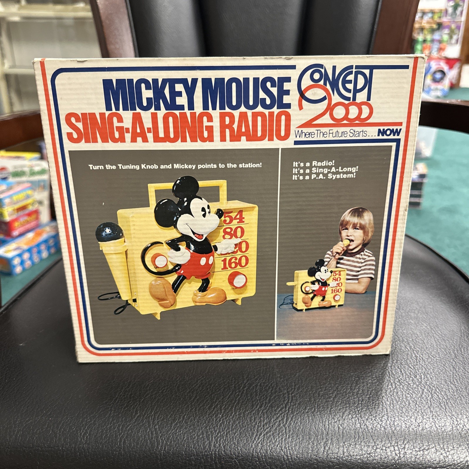 VTG 1970'S *Concept 2000 Disney Mickey Mouse Sing•Along•Radio*◾NIOB
