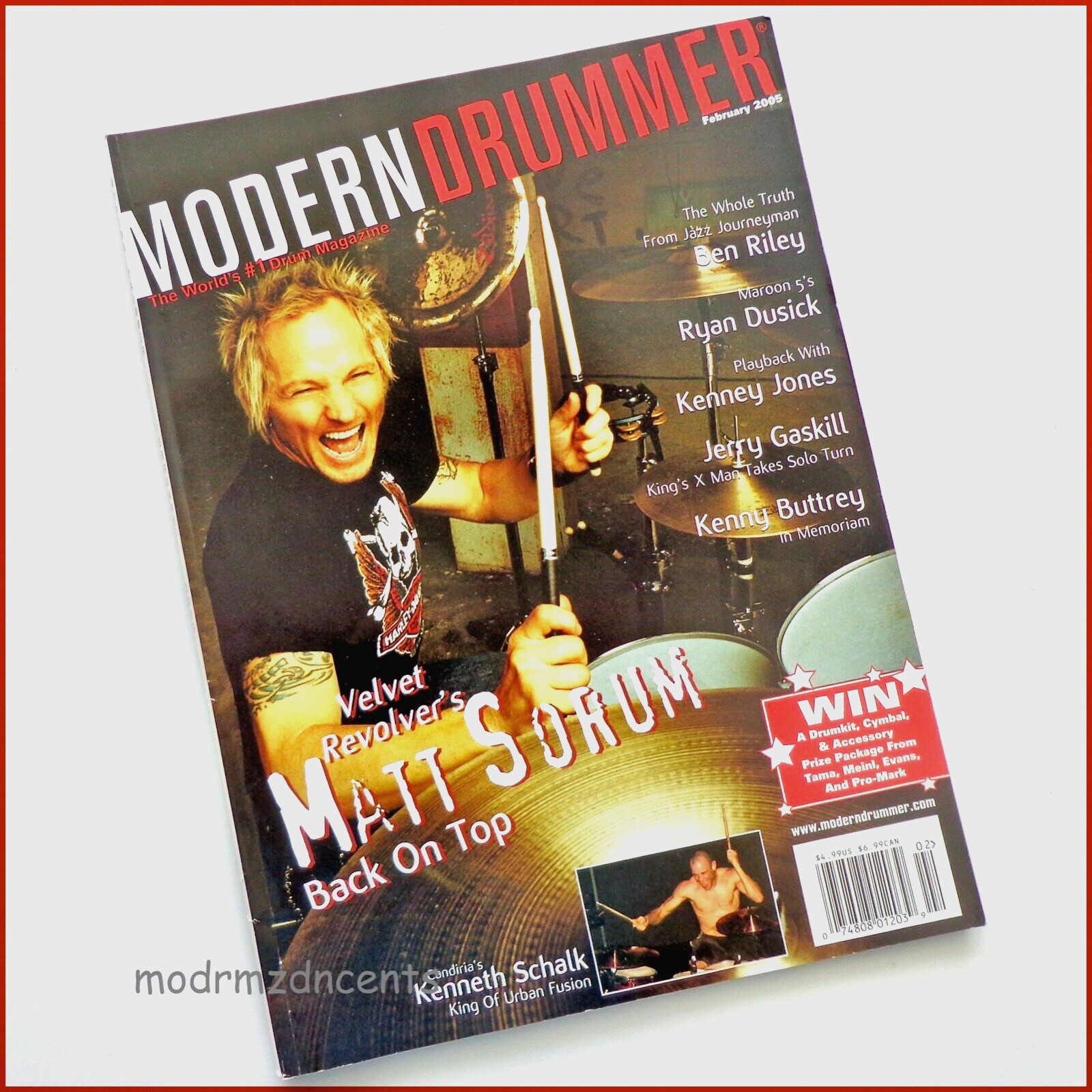 MODERN DRUMMER - Feb 2005 - MATT SORUM - VELVET REVOLVER + Kenneth Schalk
