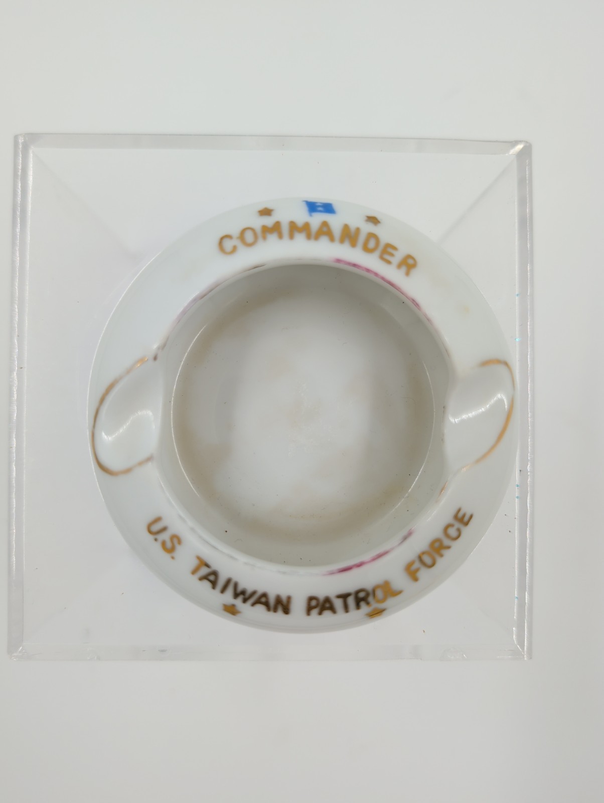 1955 - 1958 US NAVY COMMANDER US TAIWAN PATROL FORCE PORCELAIN ASHTRAY