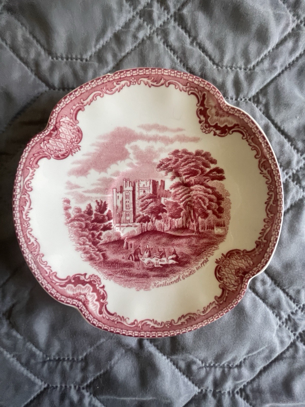 Johnson Bros Old Britain Castles Pink Kenilworth 1792 5.75” Plate England