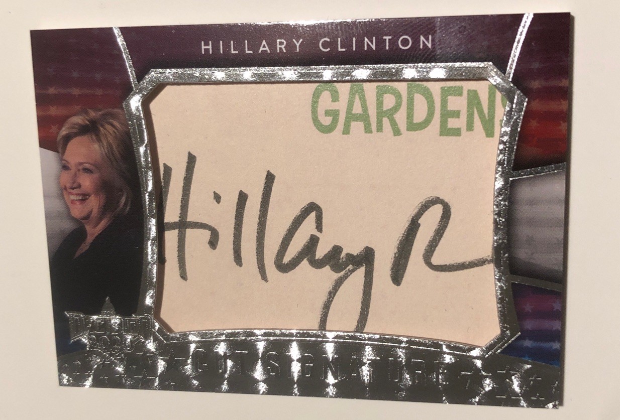 2020 Decision Hillary R Clinton Cut 1/1 Autograph Silver Foil Card Rare