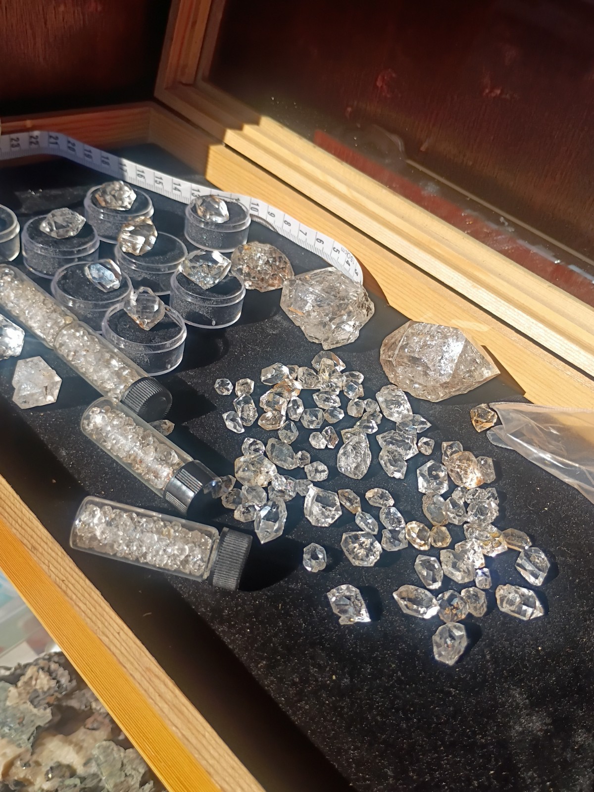 Old Collection Ace Of Diamonds Mine Herkimer Diamond Crystals Very Nice 