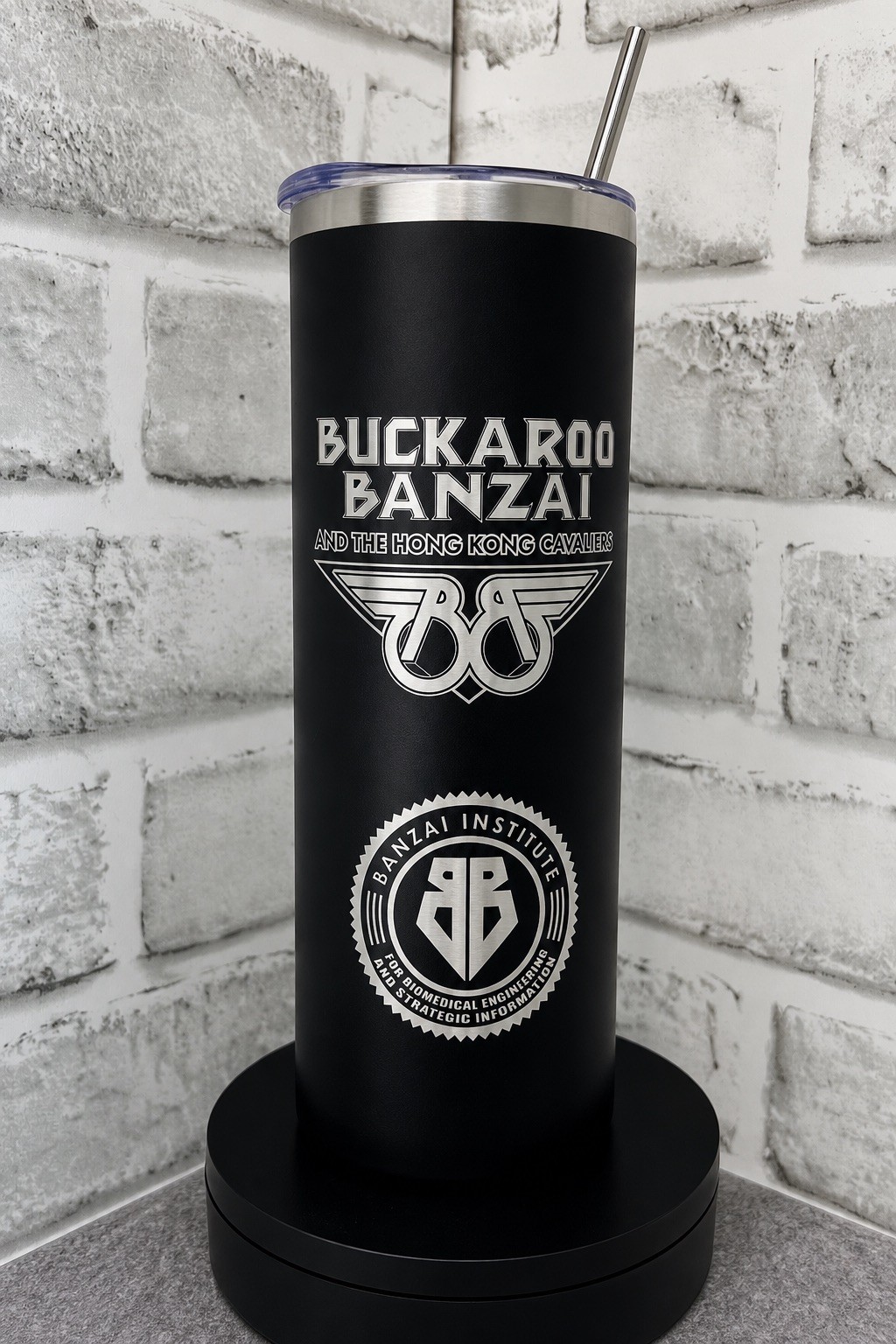 Buckaroo Banzai Laser Engraved 20 oz Stainless Steel Tumbler Mug