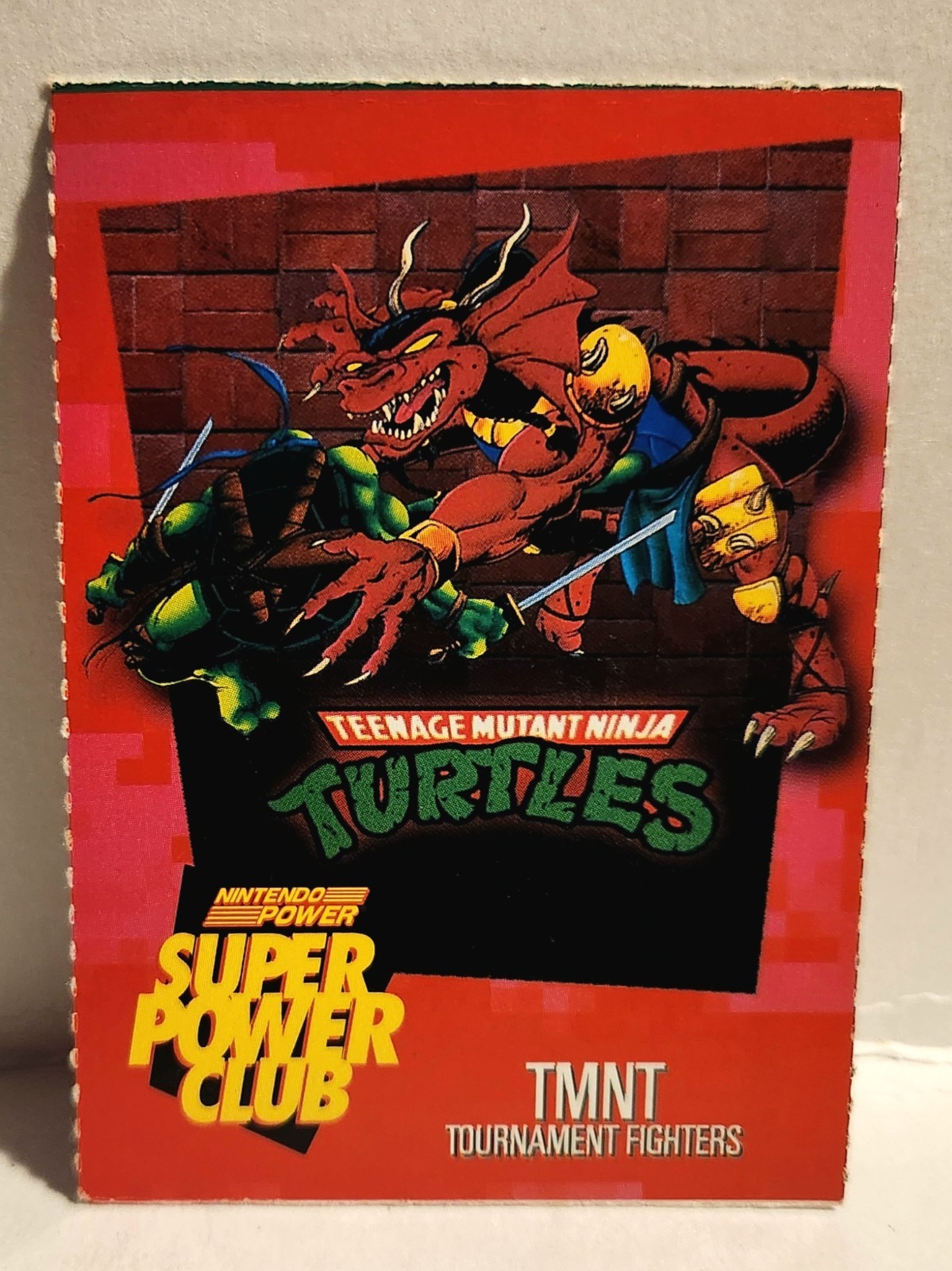 1992-95 Nintendo Super Power Club Card #124 TMNT Tournament Fighters