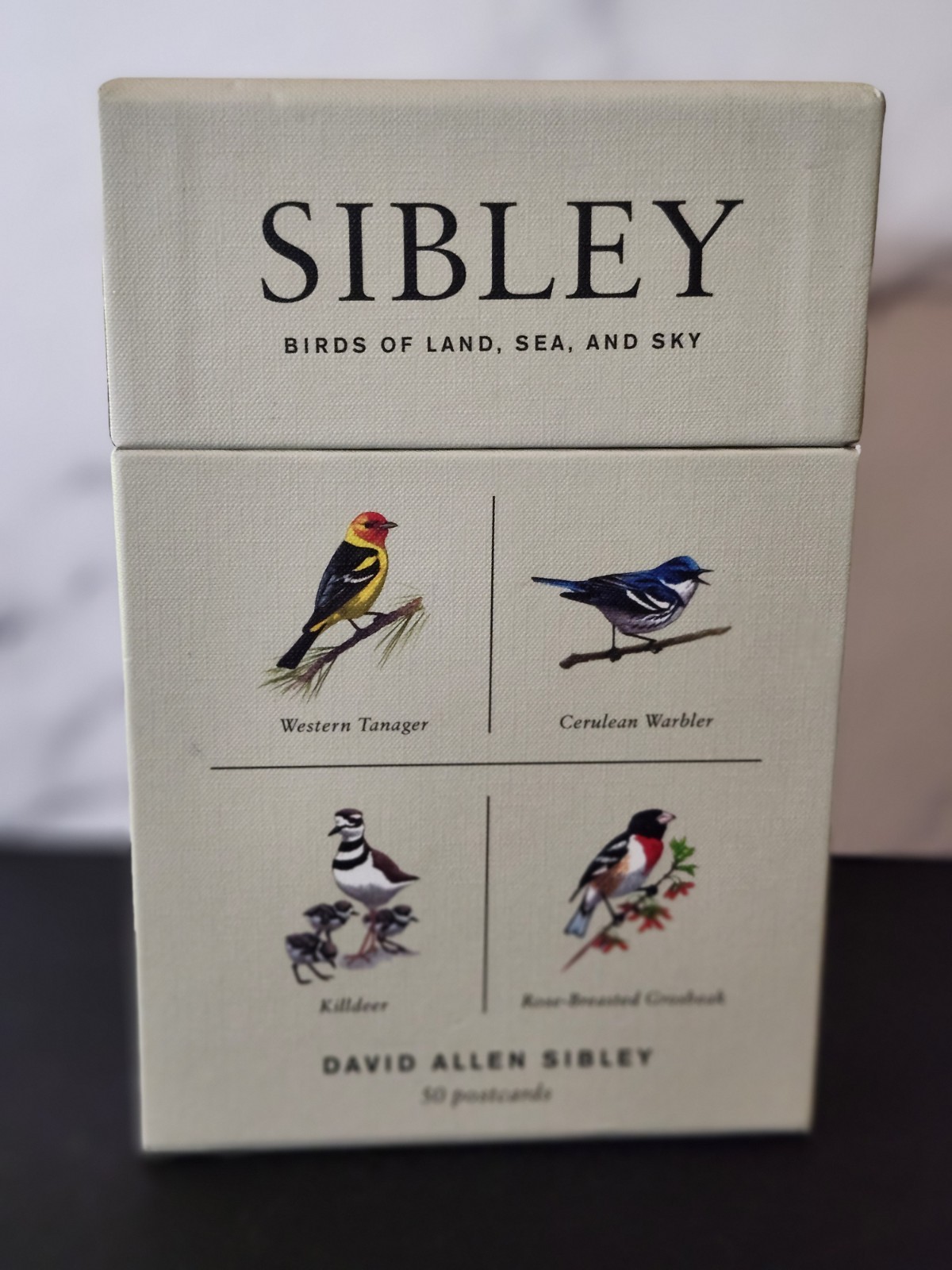 Sibley Birds of Land, Sea, and Sky: 50 Postcards Opened Box Unused Complete