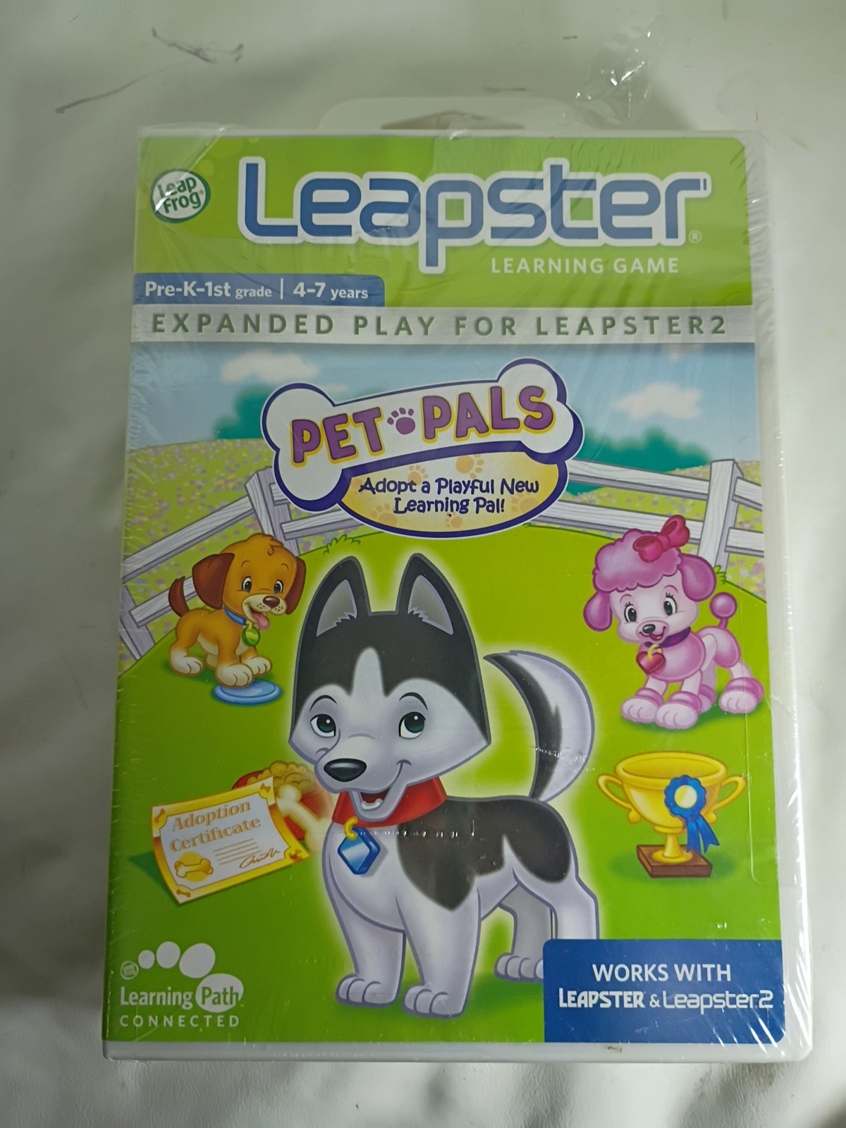 LeapFrog Leapster / Leapster 2 Pet Pals Learning Game – Case Dings, Wrap Torn