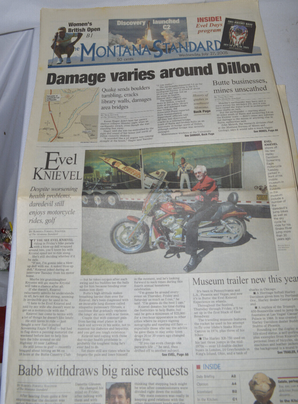 Vintage Montana Standard July 27, 2005 Evel Knievel Days with Program