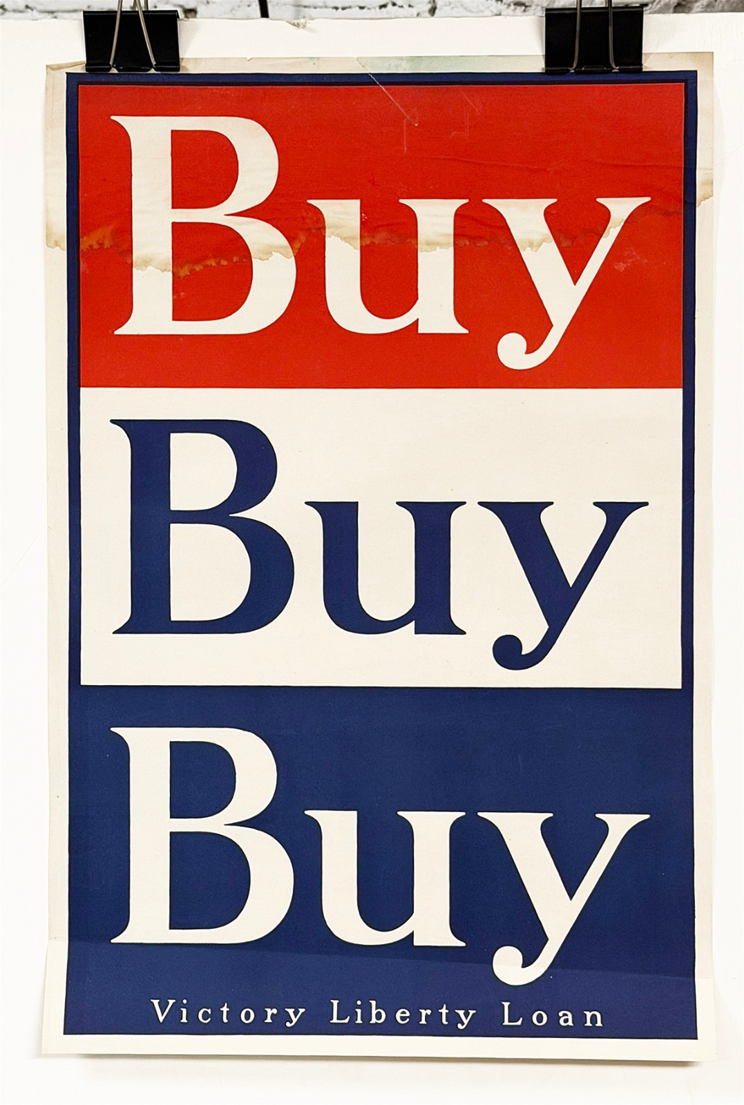 Original 1919 US WWI Bond poster 