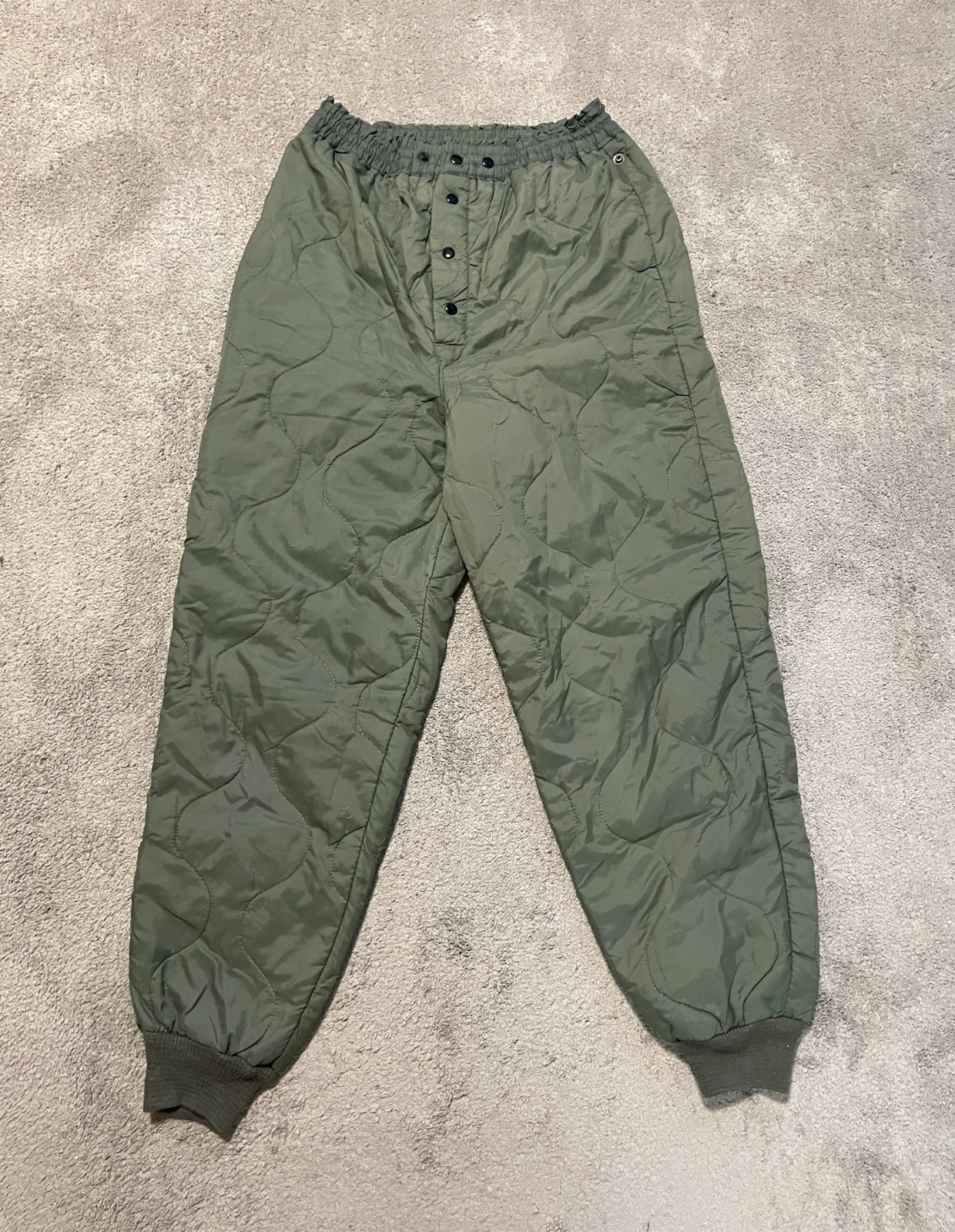 Vintage 1974 USAF CWU-9/P Quilted Flight Flyers Trouser Liner Pants Small USA