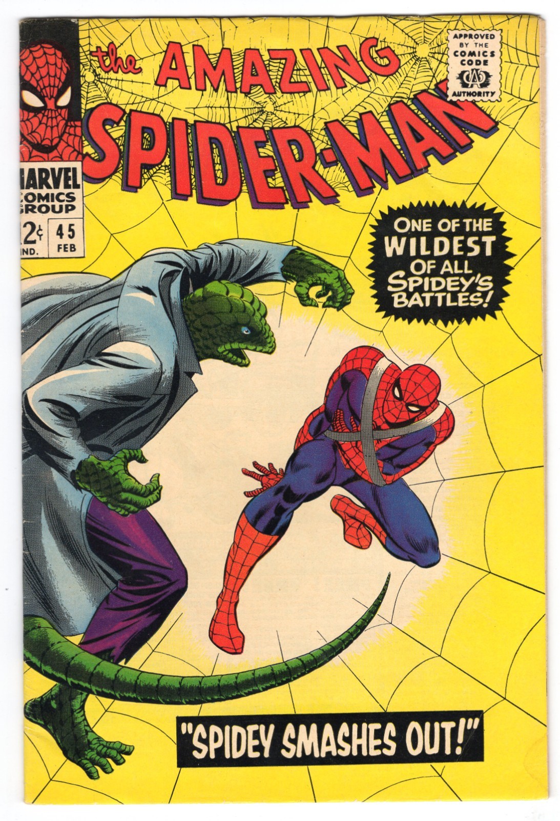 Amazing Spider-Man 45 1967 Marvel Comics VG/F 5.0 3rd App Lizard Gwen Stacy
