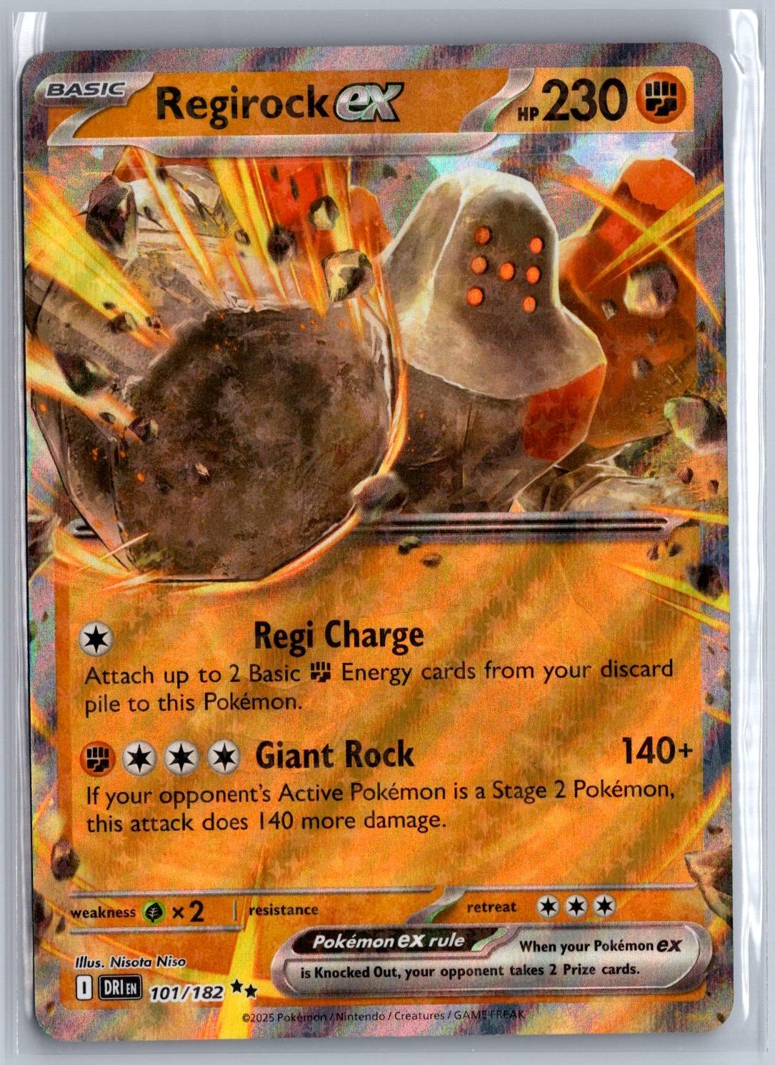 Regirock ex 101/182 Holo NM