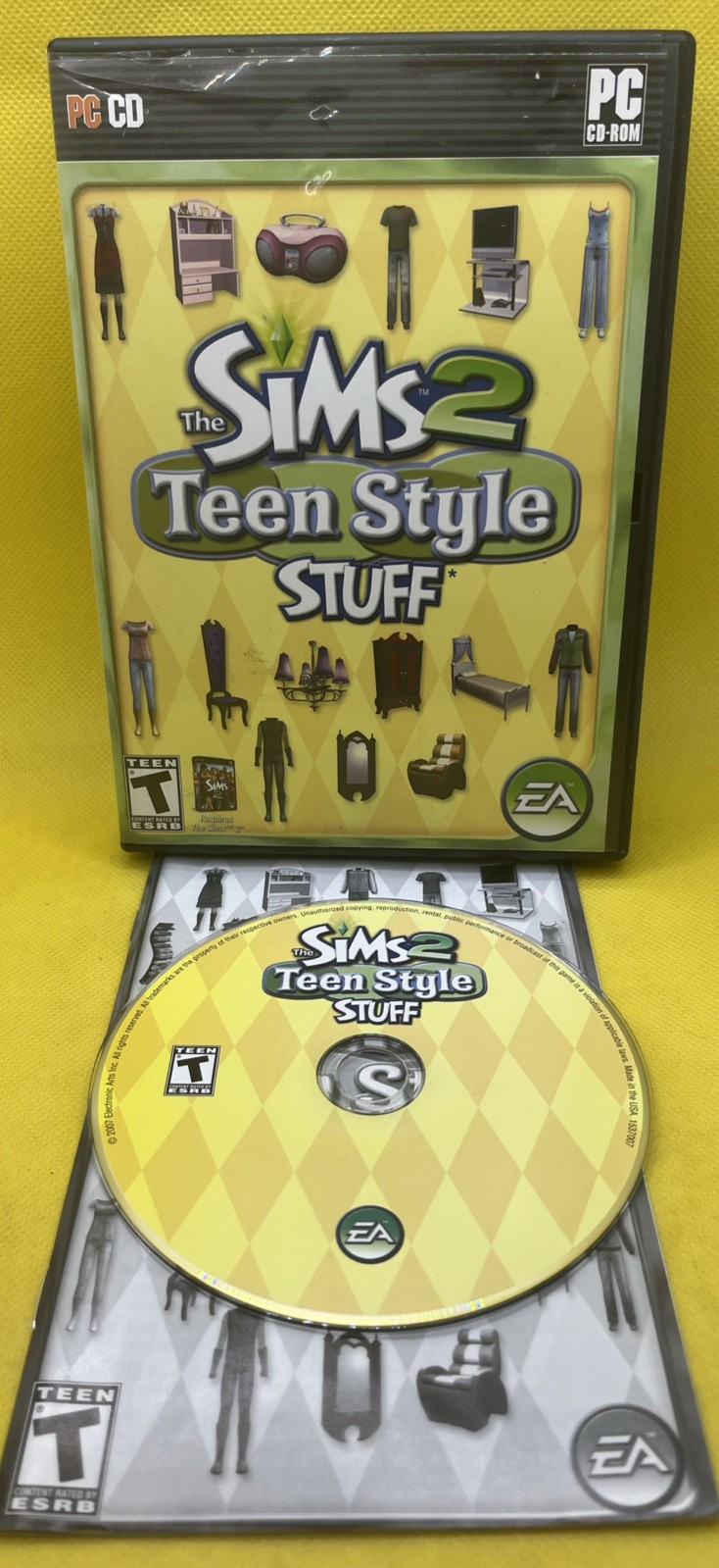 The Sims 2: Teen Style Stuff (PC CD-ROM, 2007 w/ Manual, CD Key, Works)