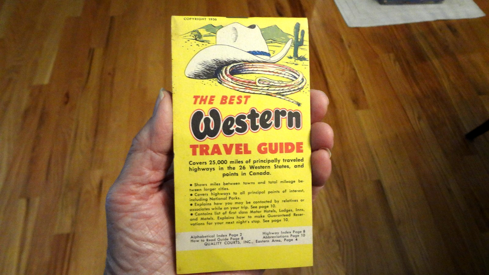 Vintage 1956 The Best Western Travel Guide Booklet. Great Condition