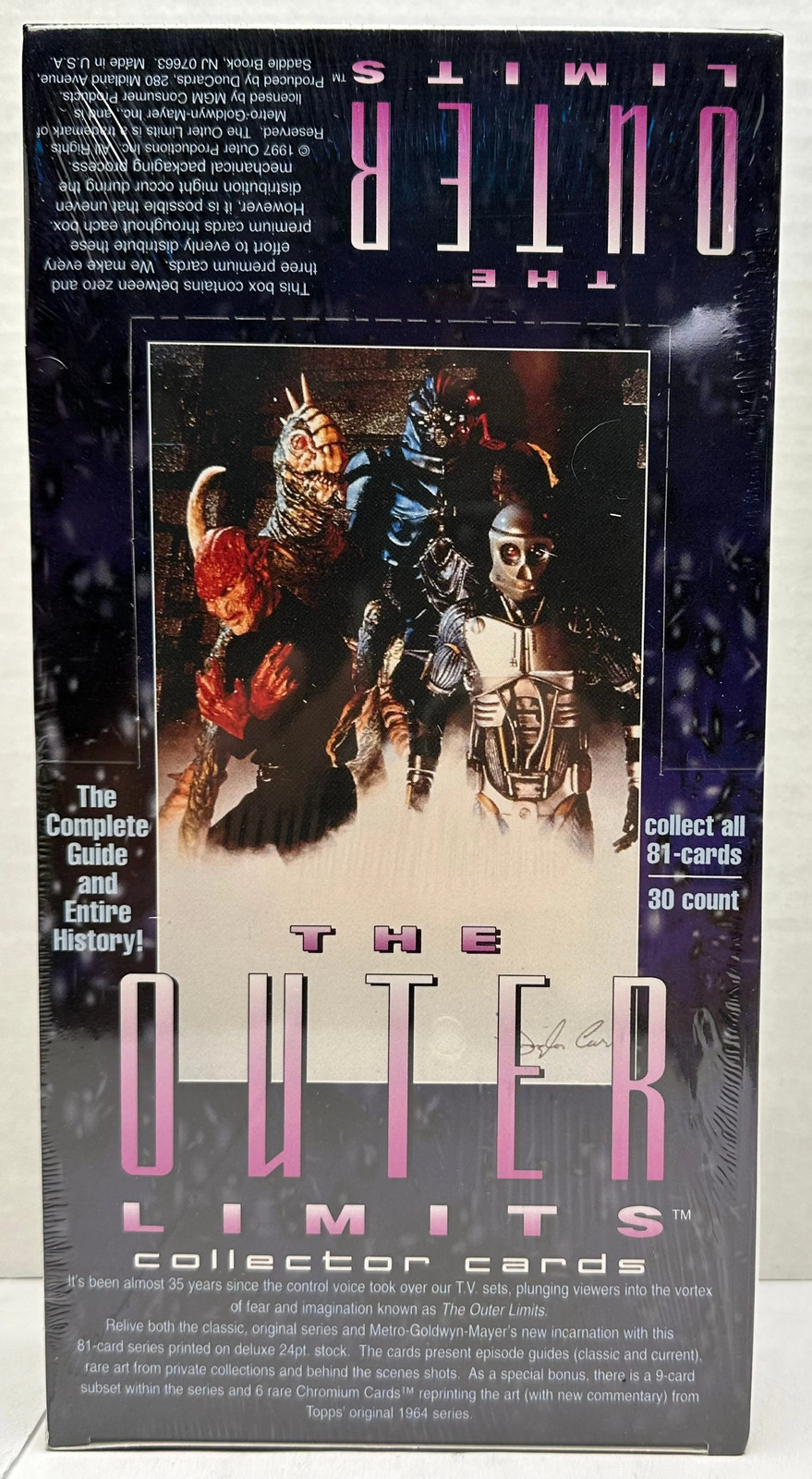 Outer Limits Duocards Trading Card Box 30 Packs Duocards 1997 Factory Sealed