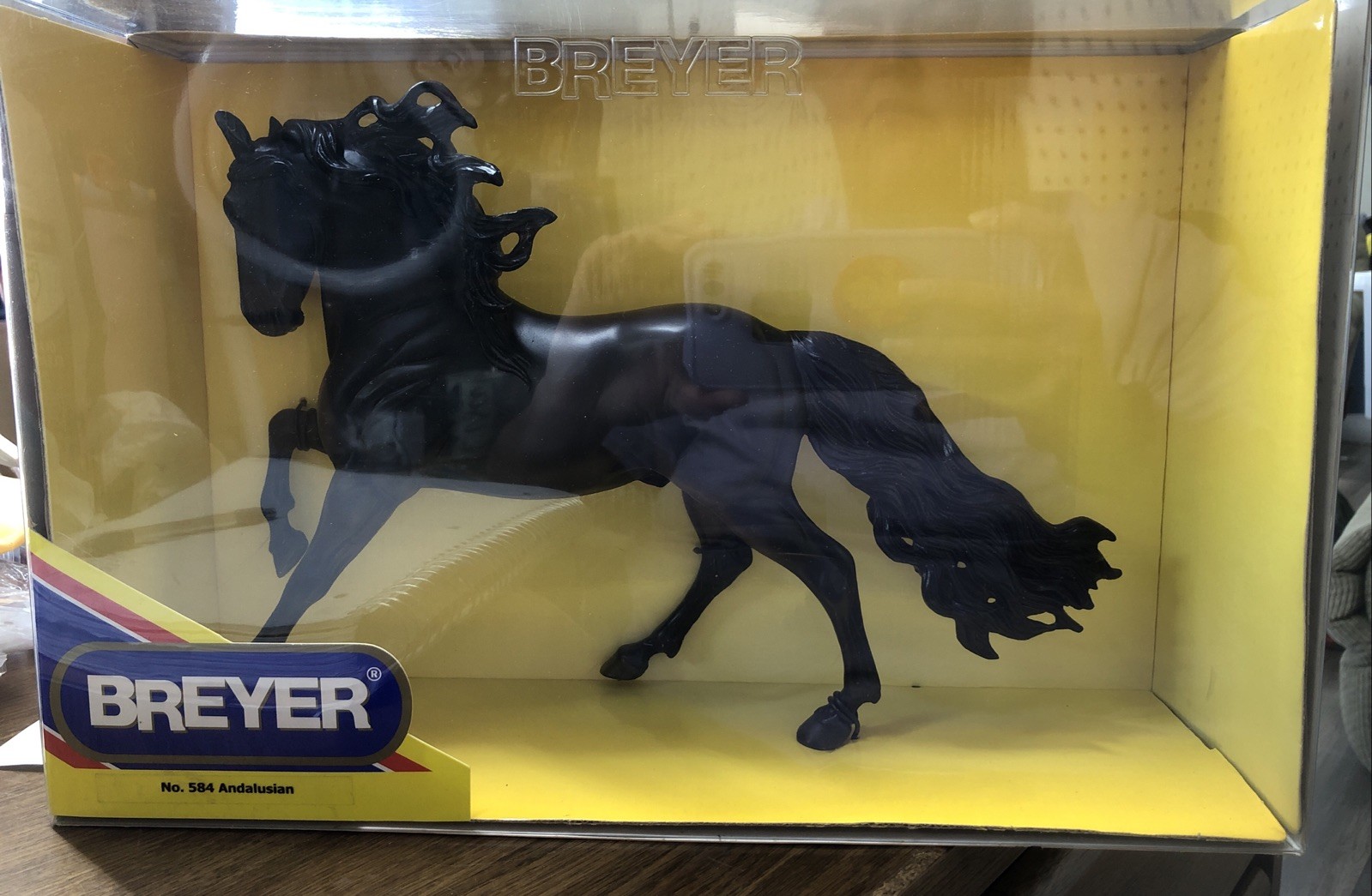 Breyer Horse Black Andalusian Stallion #584 Box Is Rough