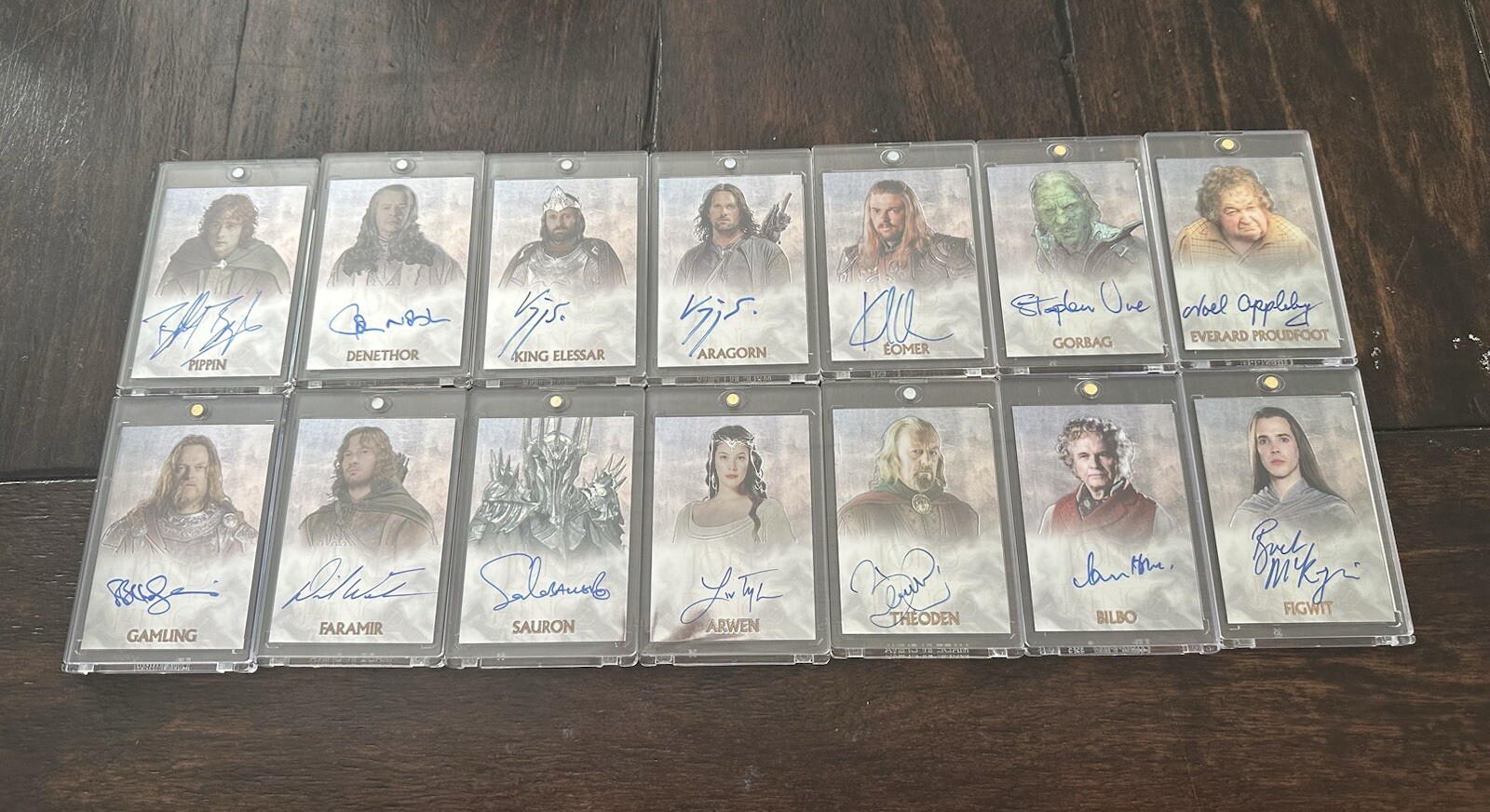 Complete Topps 2004  Lord Of The Rings Trilogy Chrome Autograph Set