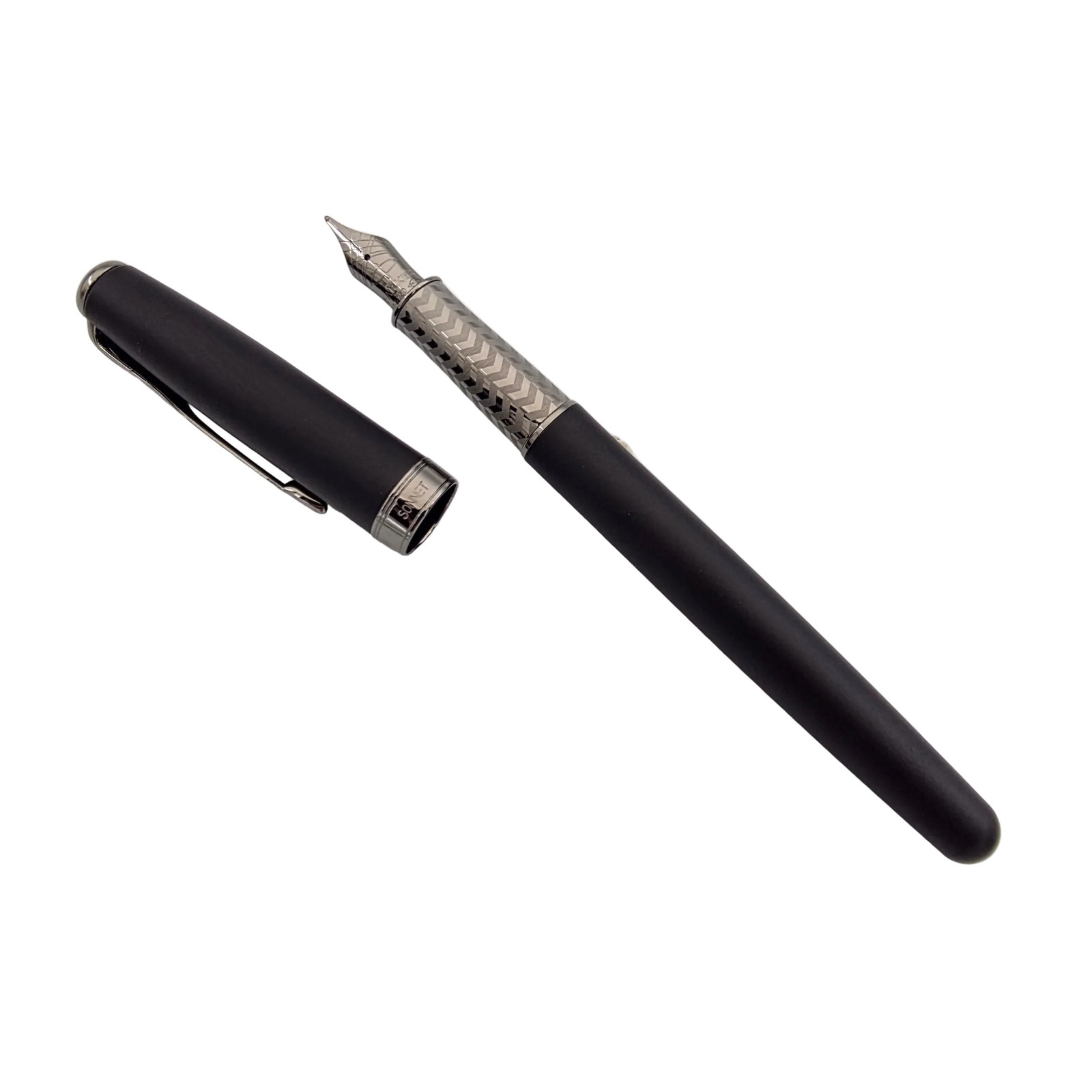 Parker Pen Executive Black 18kt Gold Matte Black & Gunmetal Medium Fountain Pen
