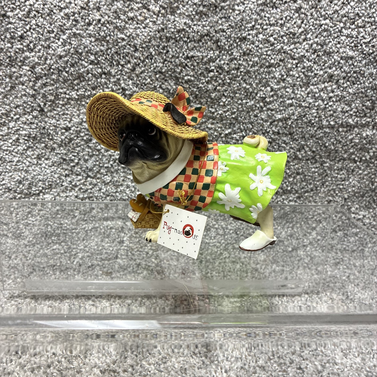 Westland Giftware 2008 Pugnacious Picnic Pug Figurine #16135 with Original Tag