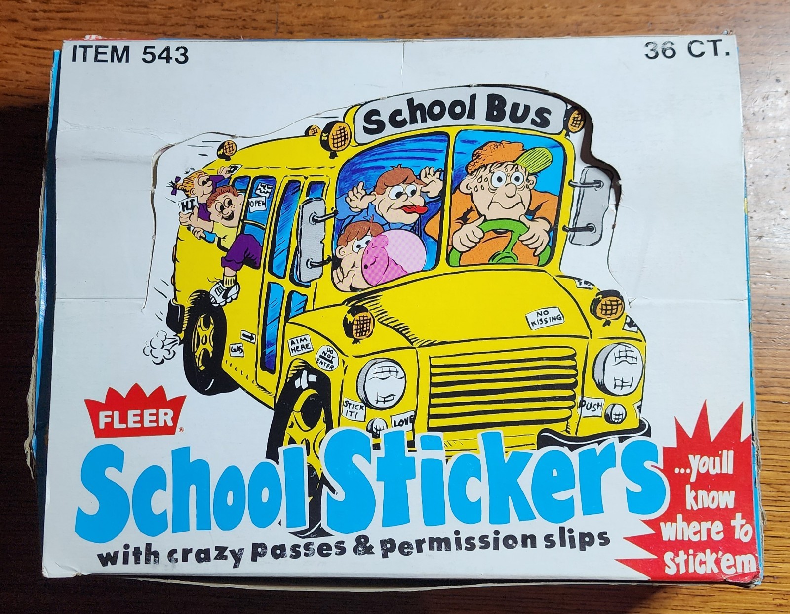 ⭐1985 FLEER⭐ 34 UNOPENED PACKS SCHOOL STICKERS SEALED CARDS PLUS SUPER RARE BOX