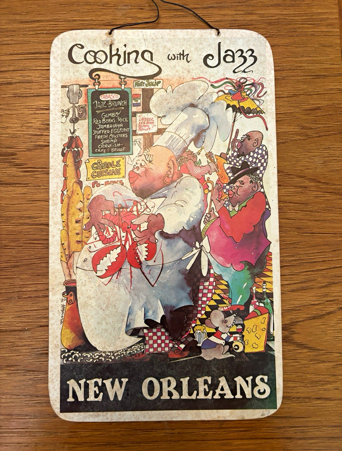 Vintage 1979 Leo Meiersdorff “Cooking with Jazz” Art Poster Board