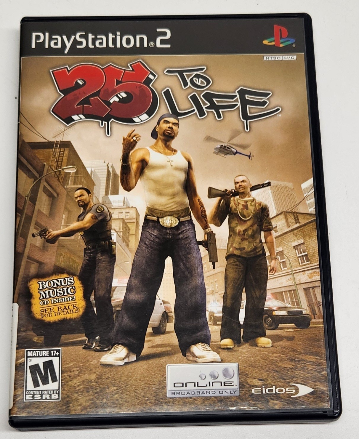25 to Life (Sony PlayStation 2, 2006) PS2 With Manual No Soundtrack CD Tested
