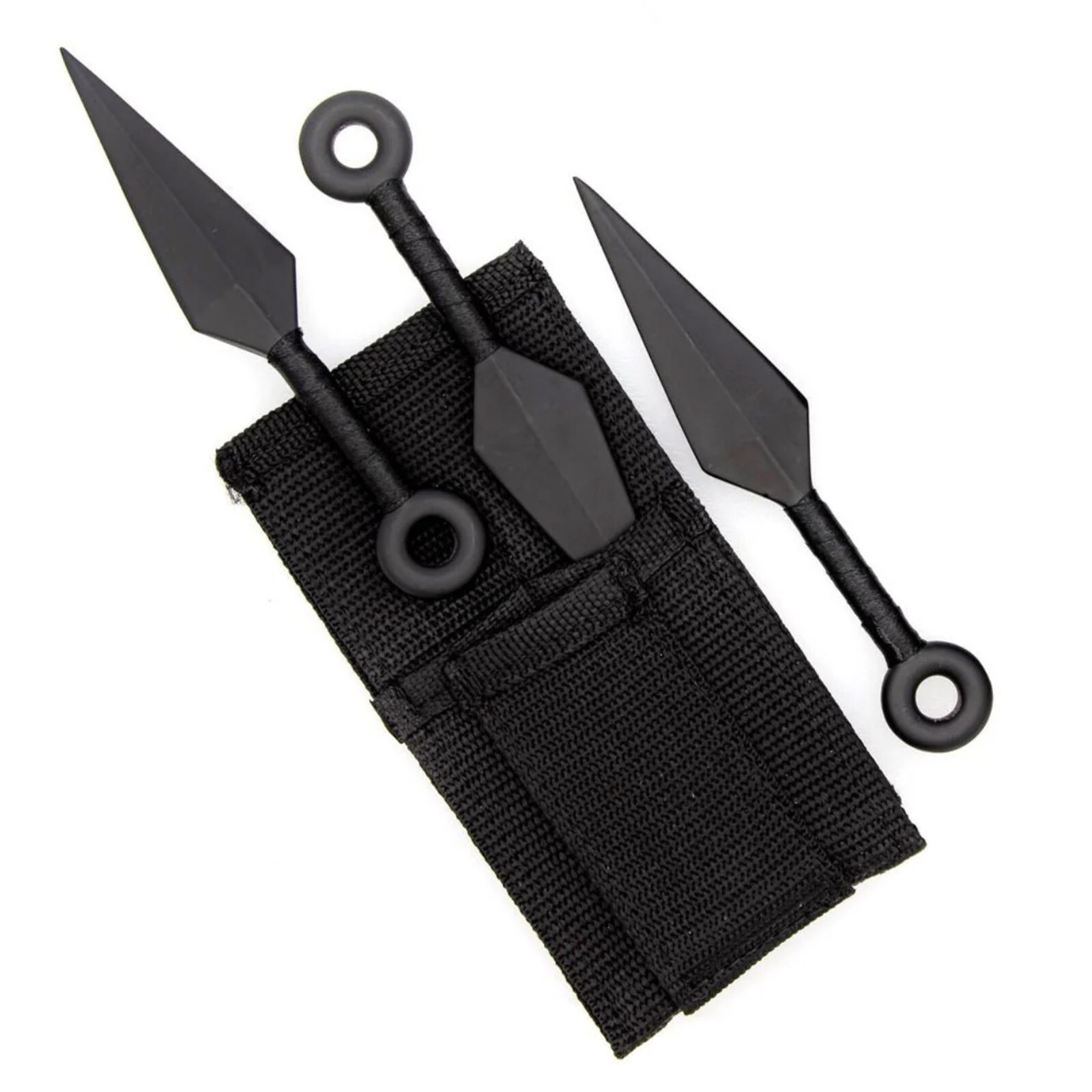 Shadow Strike Trio Black-Wrapped Mini Kunai Throwing Knives Set for Practice