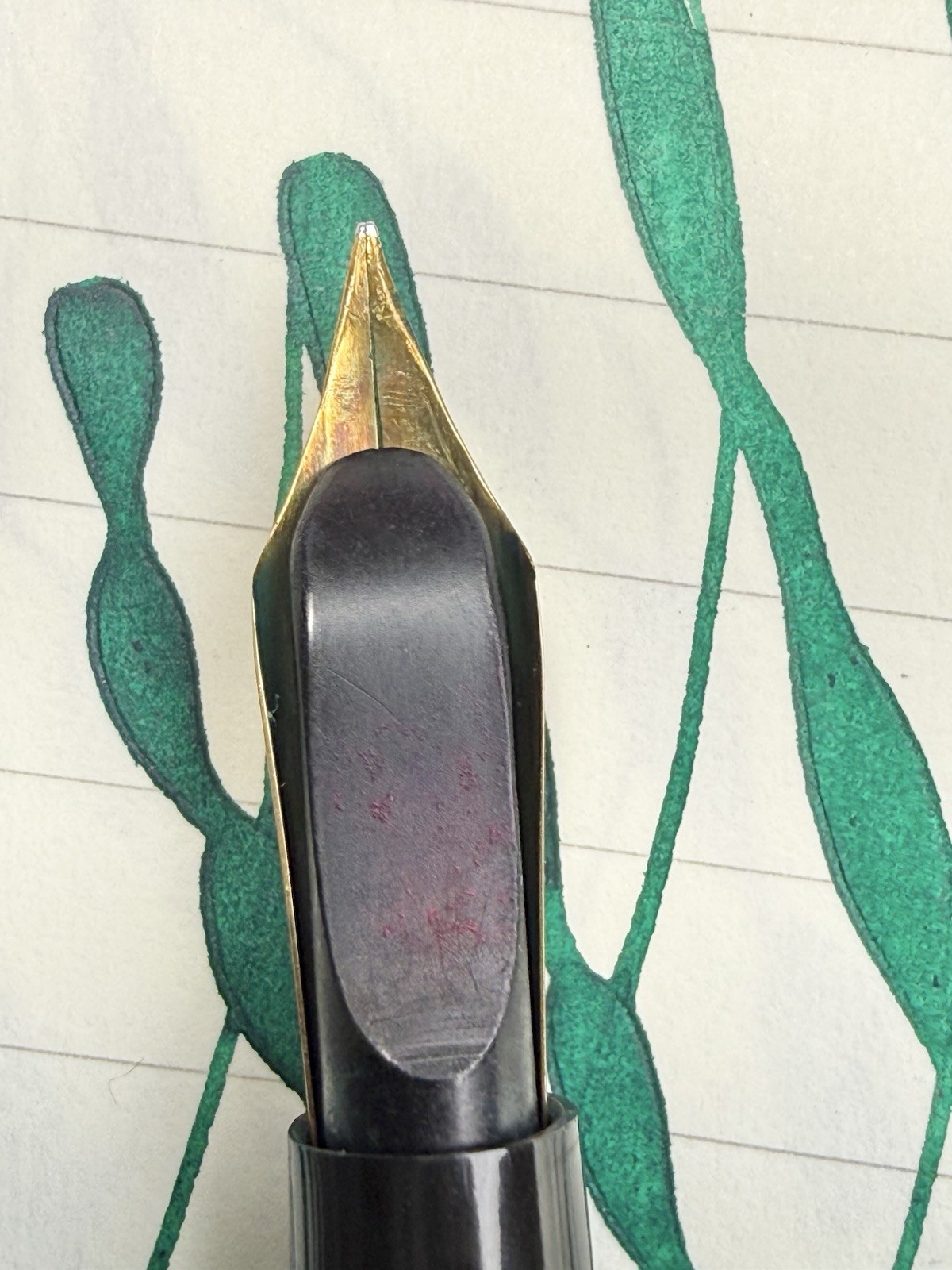 XF Waterman 24 14K Gold nib LONG TINED ULTRA SOFT Wet Noodle (video)