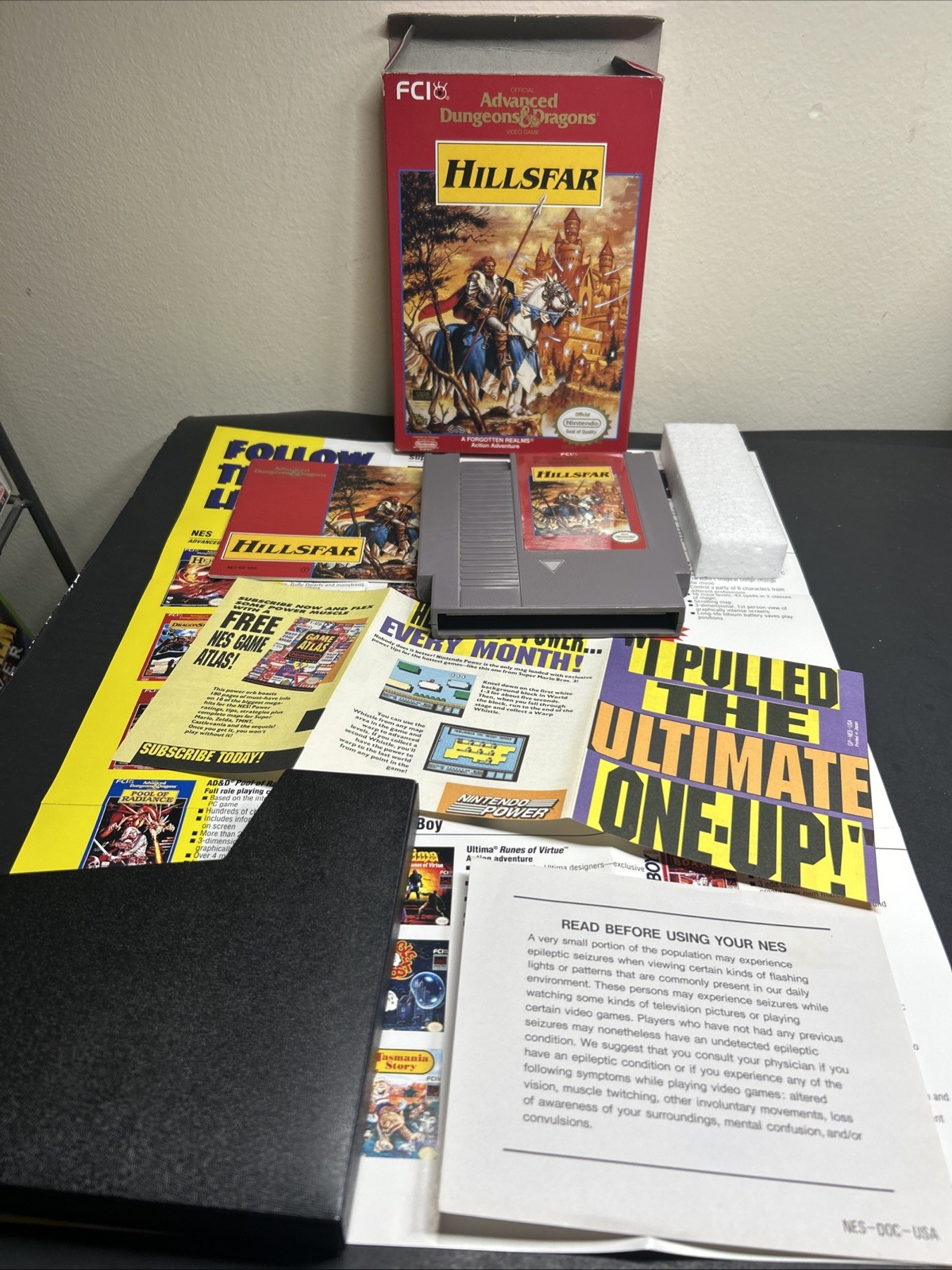 Advanced Dungeons & Dragons: Hillsfar (Nintendo NES) CIB complete D&D video game