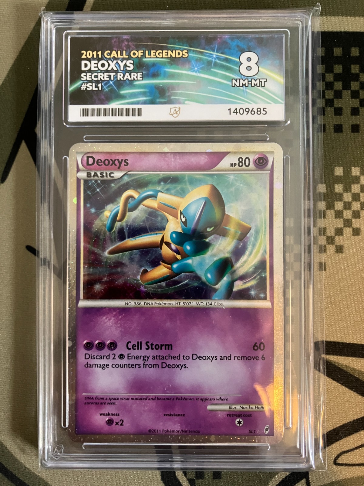 Pokemon TCG - Deoxys SL1 - Call Of Legends Secret Rare 2011 - ACE 8