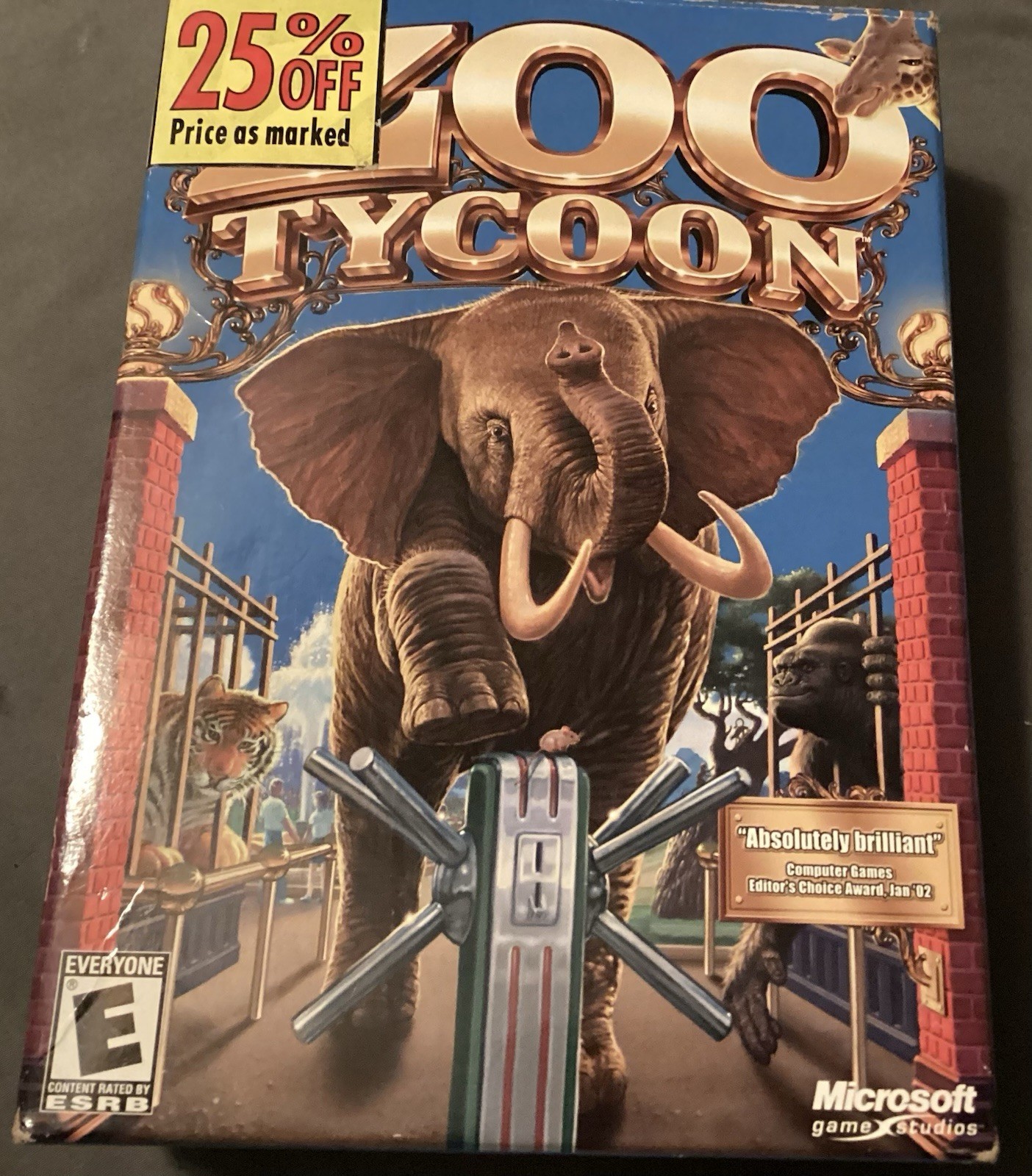 Microsoft Zoo Tycoon PC Simulation Game Zoo Tycoon Series E-Everyone 2001