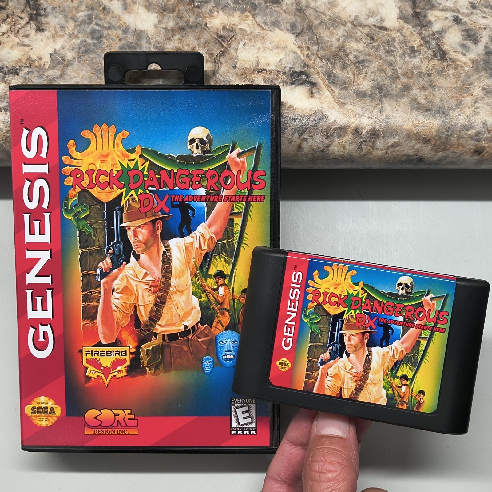 Rick Dangerous DX v1.3 for Sega Genesis + case & artwork