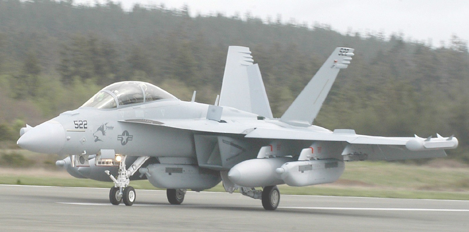 Boeing EA-18G Growler US Navy Aircraft Wood Model Replica Large 