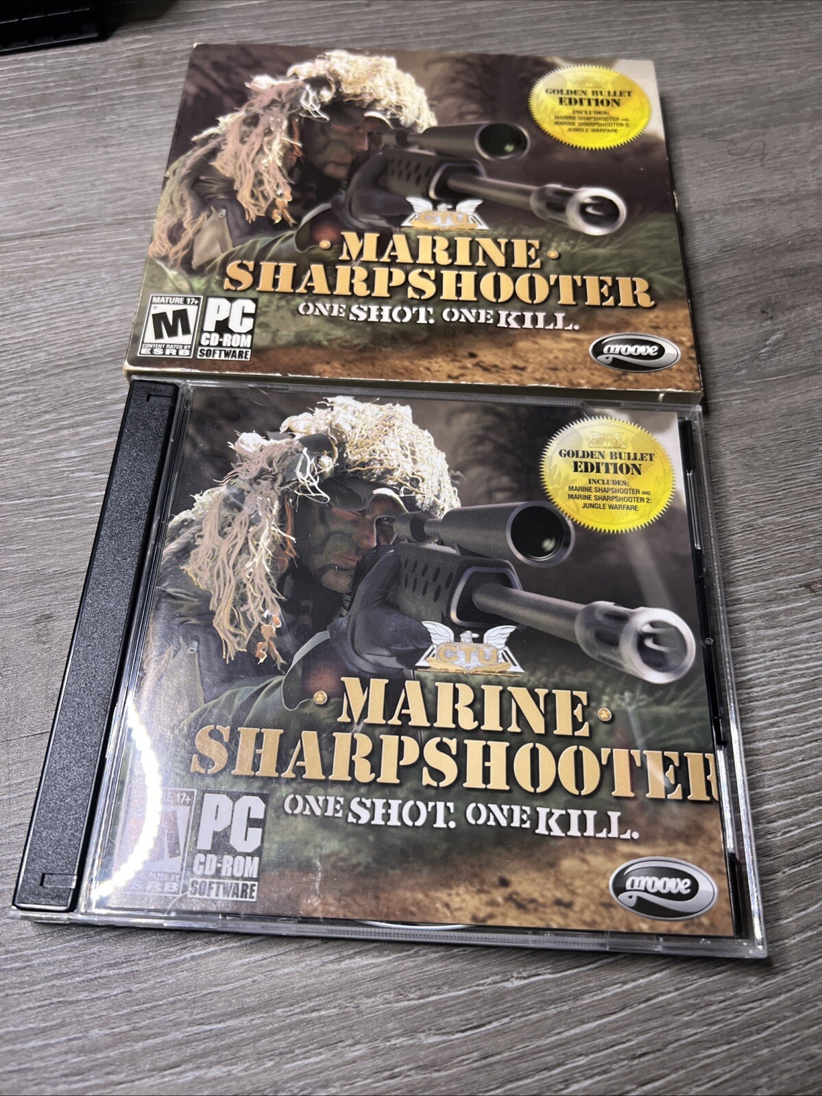 Marine Sharpshooter 1 And 2 PC CD-ROM Software Game Windows