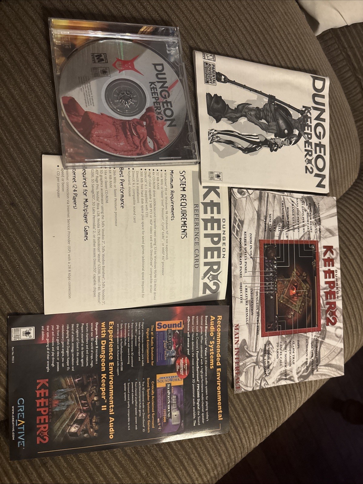 Dungeon Keeper 2 (PC, 1999) Jewel Case Version with Original Manual & Inserts