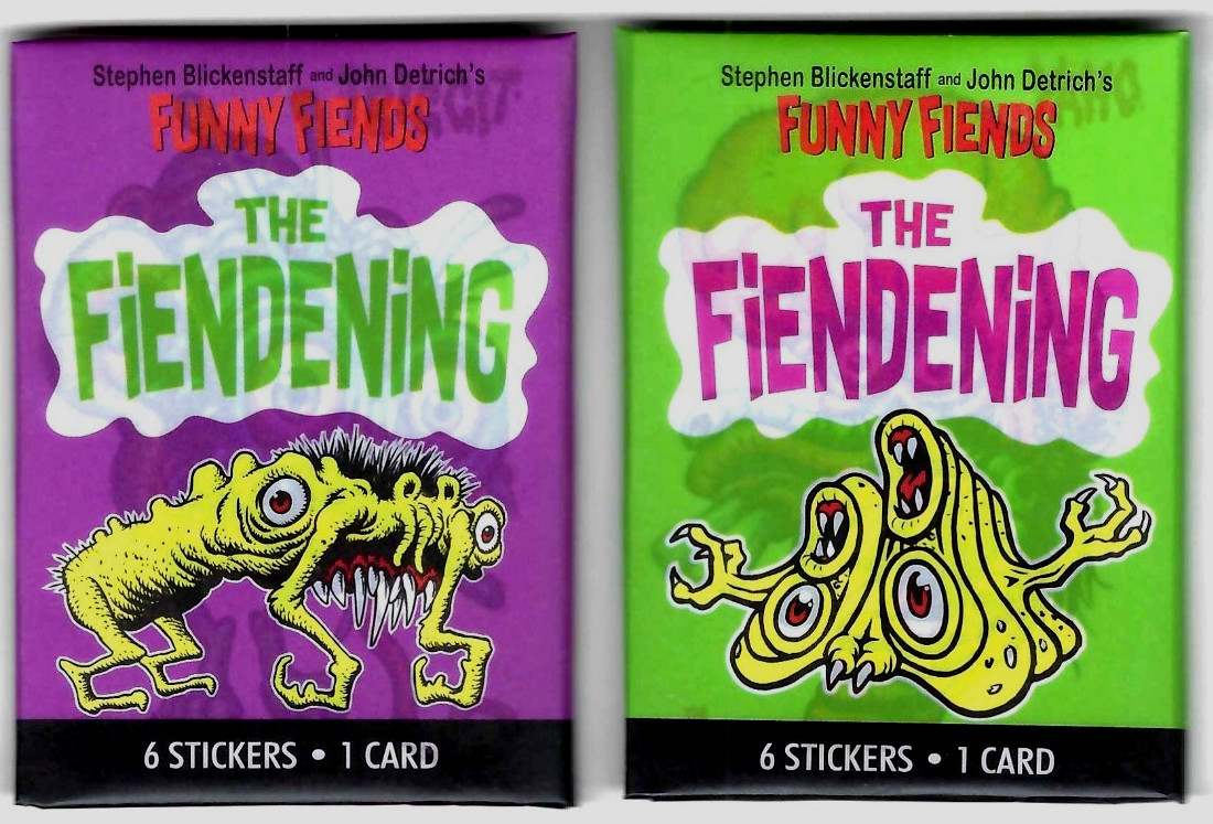 FUNNY FIENDS SERIES 2 THE FIENDING BOTH VARIATION PACKS ALA TOPPS UGLY STICKERS
