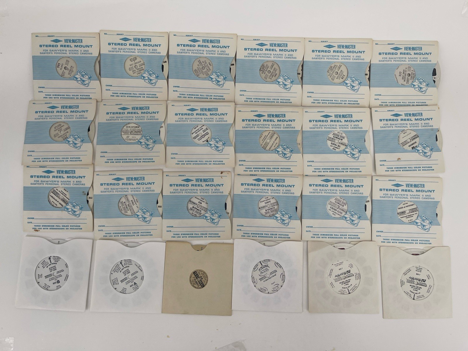 Vintage Sawyer’s View-Master Reel Lot 24 Travel Scenic Advertising Rare Prom #70