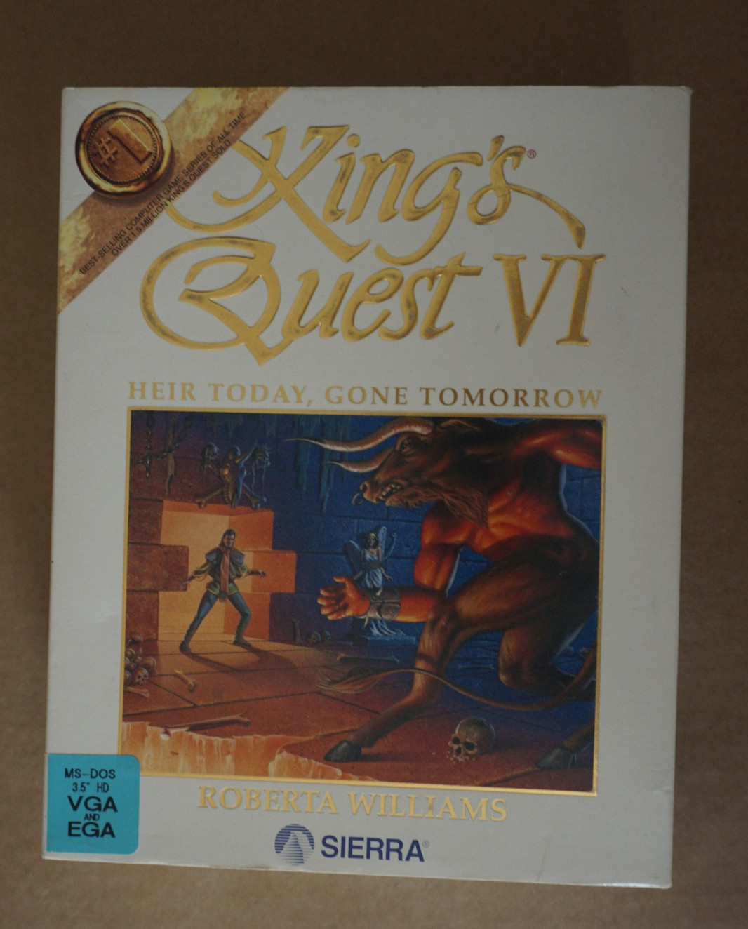 King\'s Quest VI 6 White BIG BOX PC MS-DOS WIN Sierra 3.5\