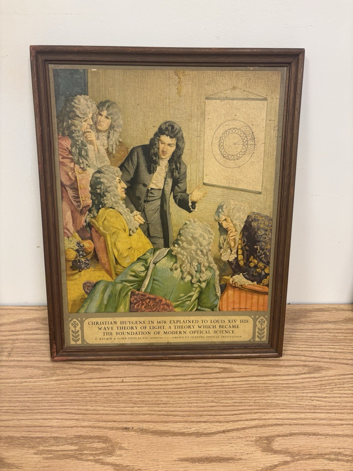Vintage Bausch & Lomb Framed Print Milestones In Optical History