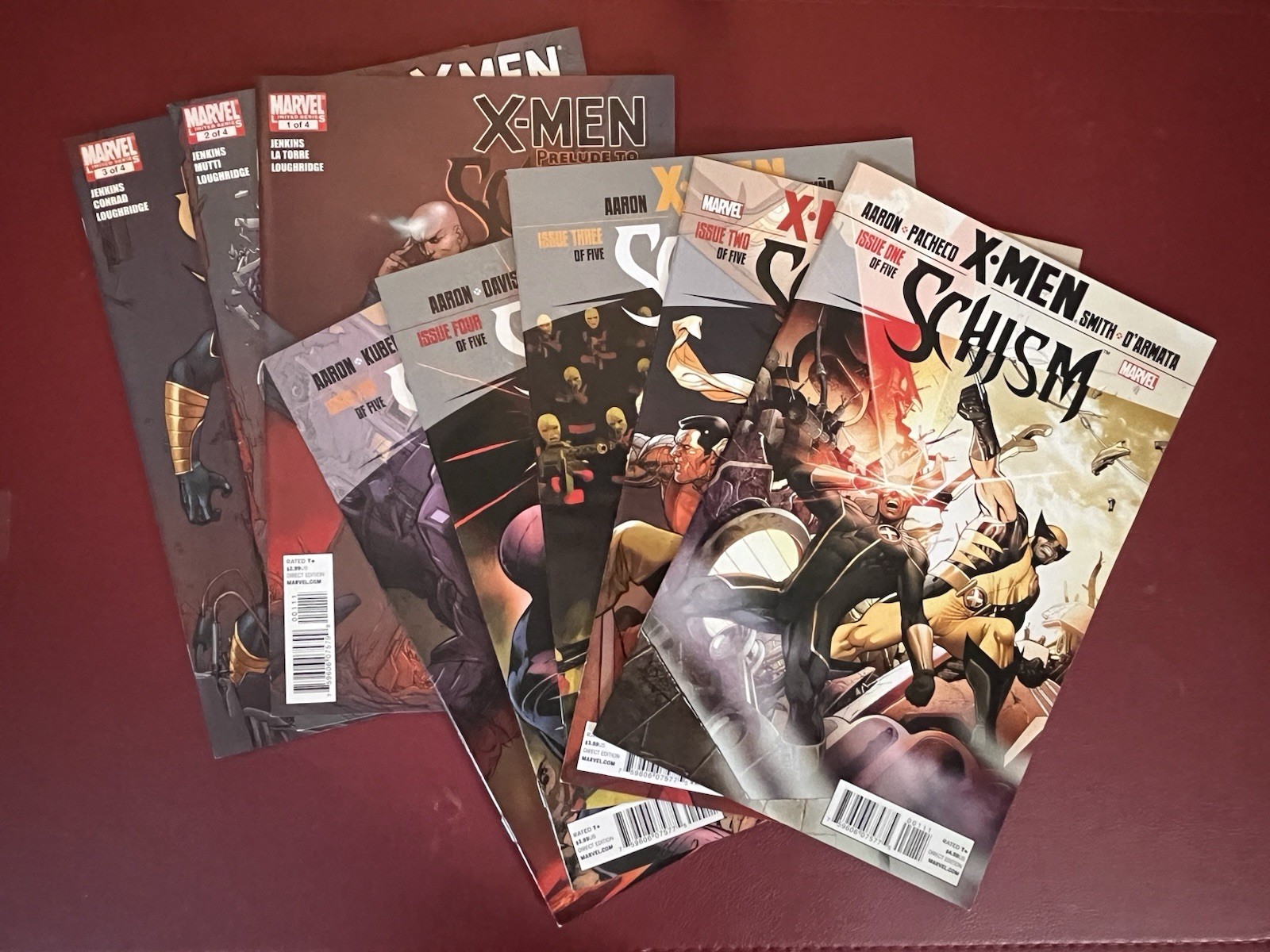 X-Men Schism #1-5 COMPLETE SET  (Marvel Comics, Aaron, 2011)