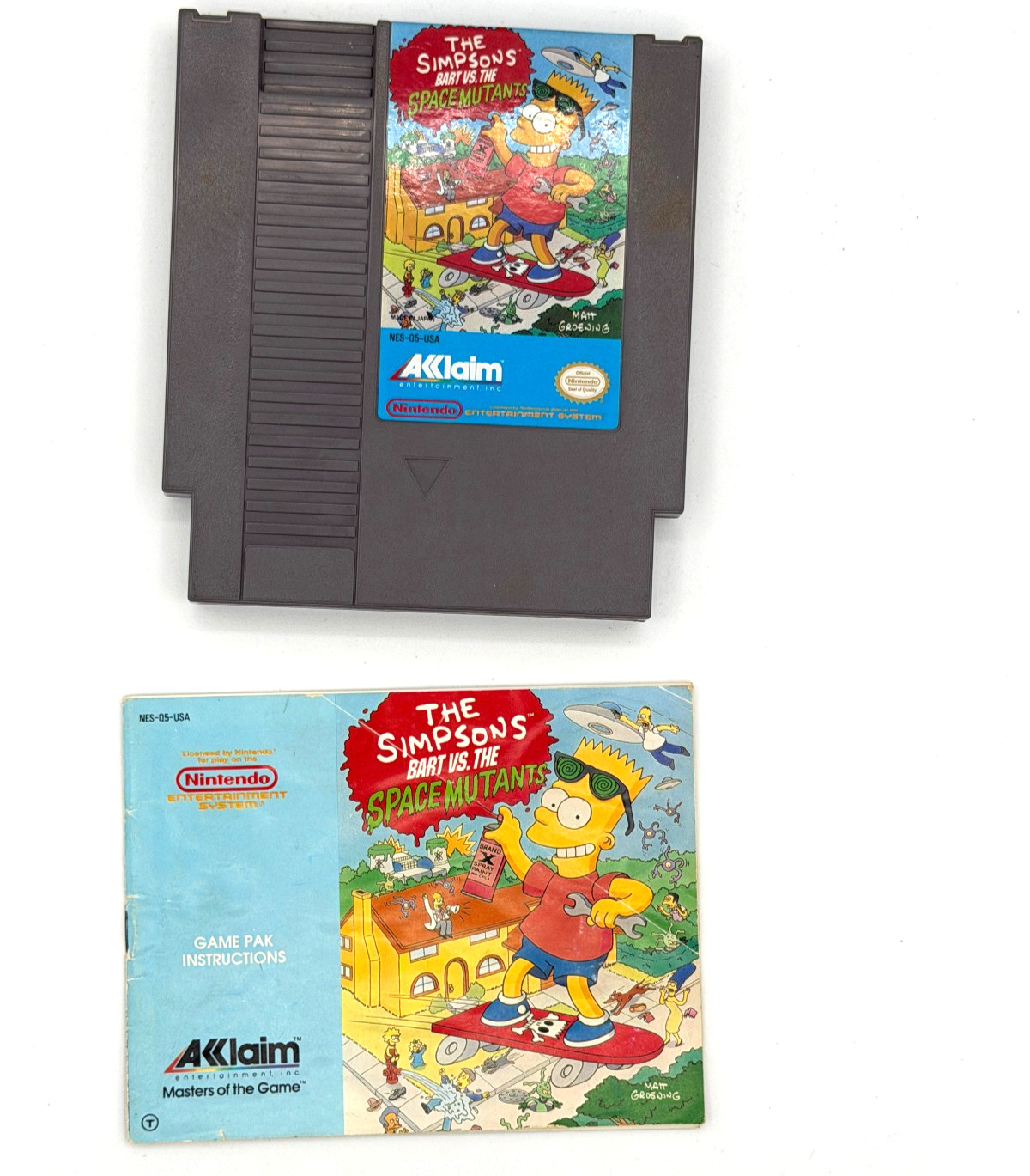 The Simpsons Bart vs the Space Mutants Nintendo 1985 Vintage w/ Manual, Works