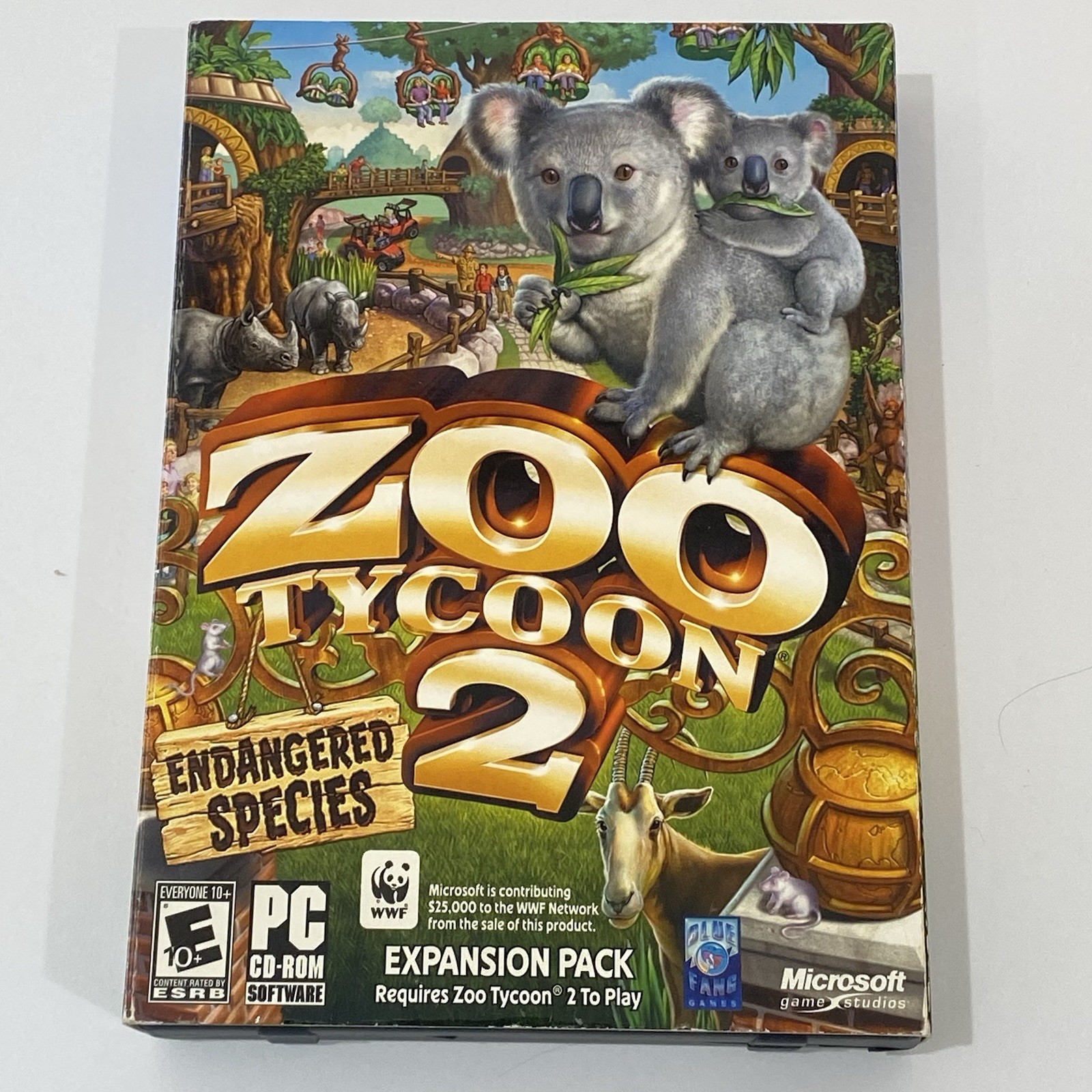 Zoo Tycoon 2: Endangered Species Expandsion Pack (PC, 2005) Game Gaming PC Disc