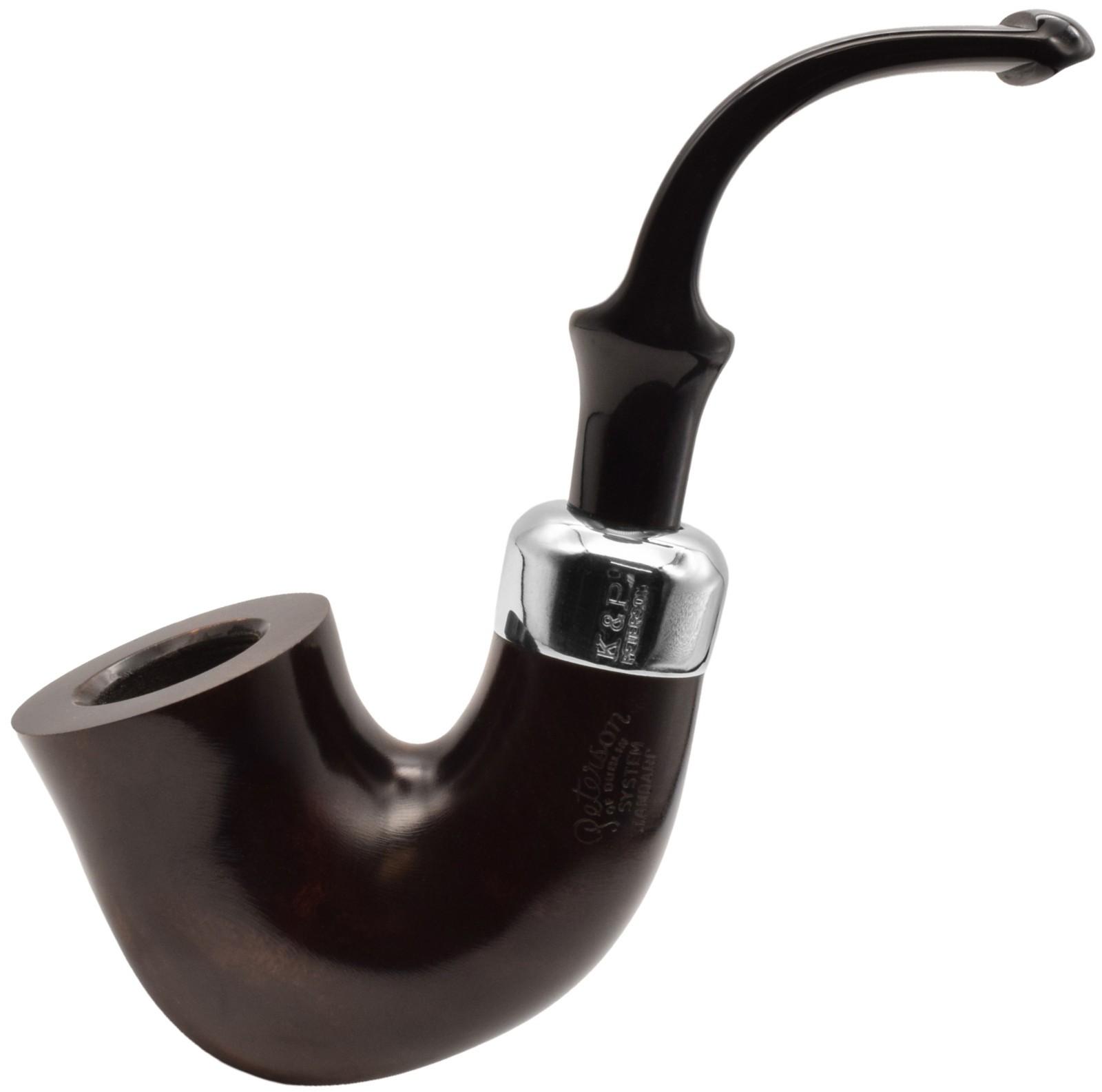 Peterson System Smooth 'Heritage' Finish Large Bent Calabash Briar Pipe (XL315)