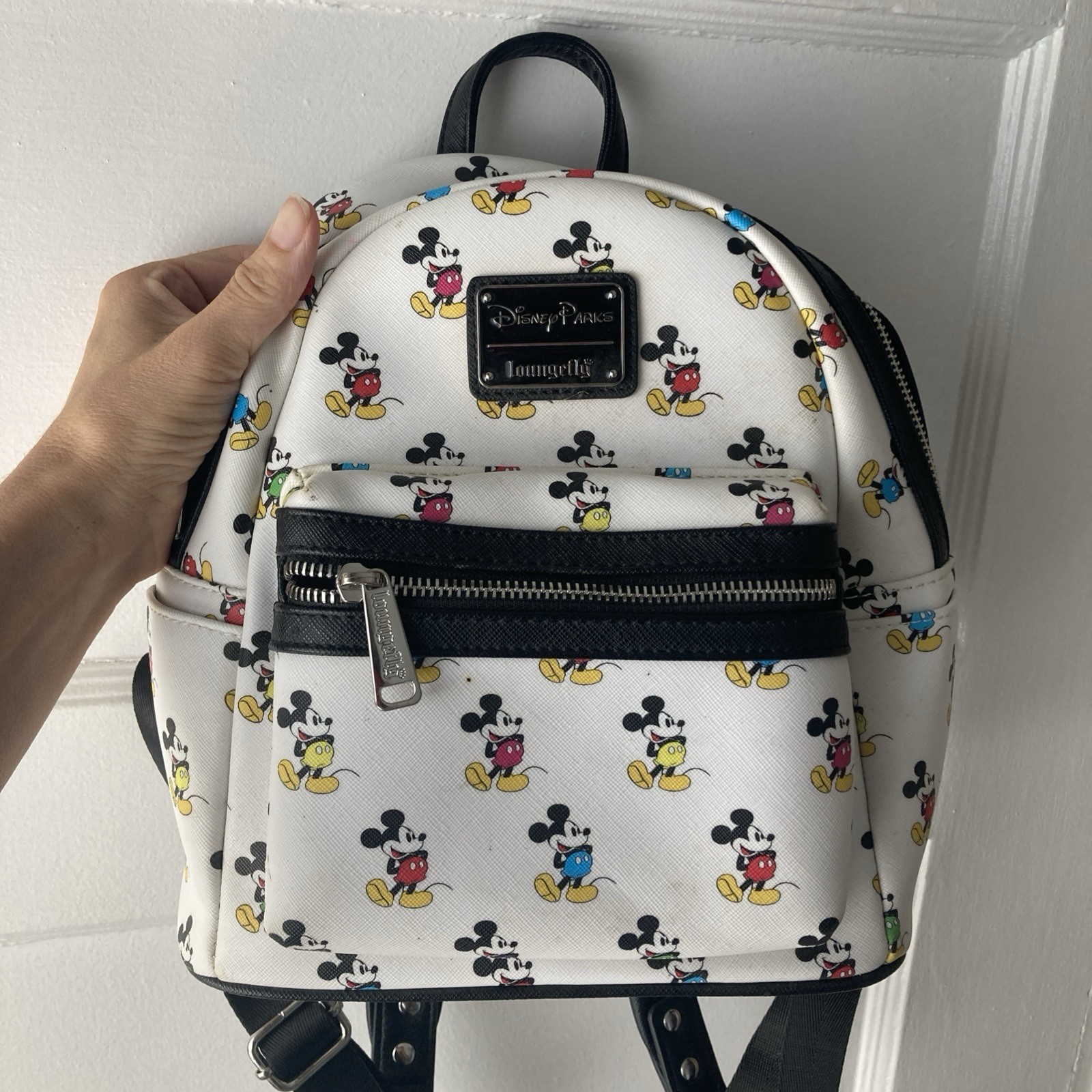 Disney Parks Loungefly Mickey Mouse All Over  Mini Backpack. Excellent