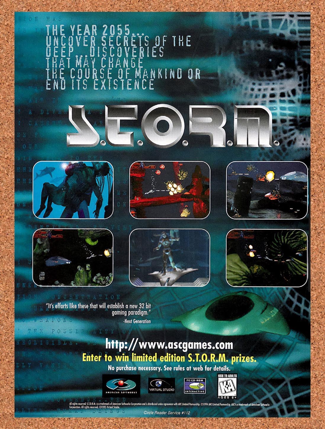 1996 S.T.O.R.M. PC Original Advertisement / Retro Promo v2