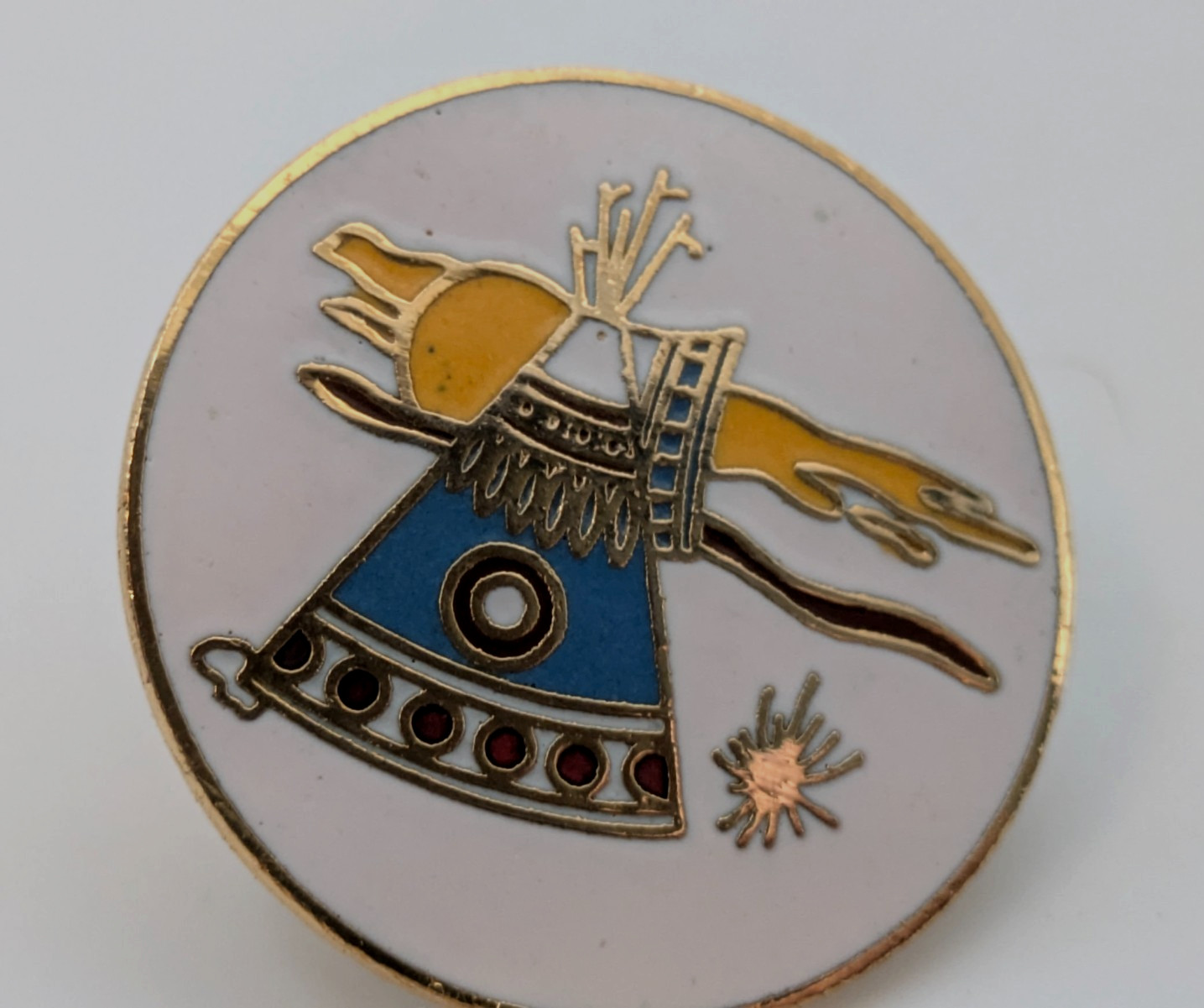 Tiyospaye Club Lapel Pin Sun Campfire