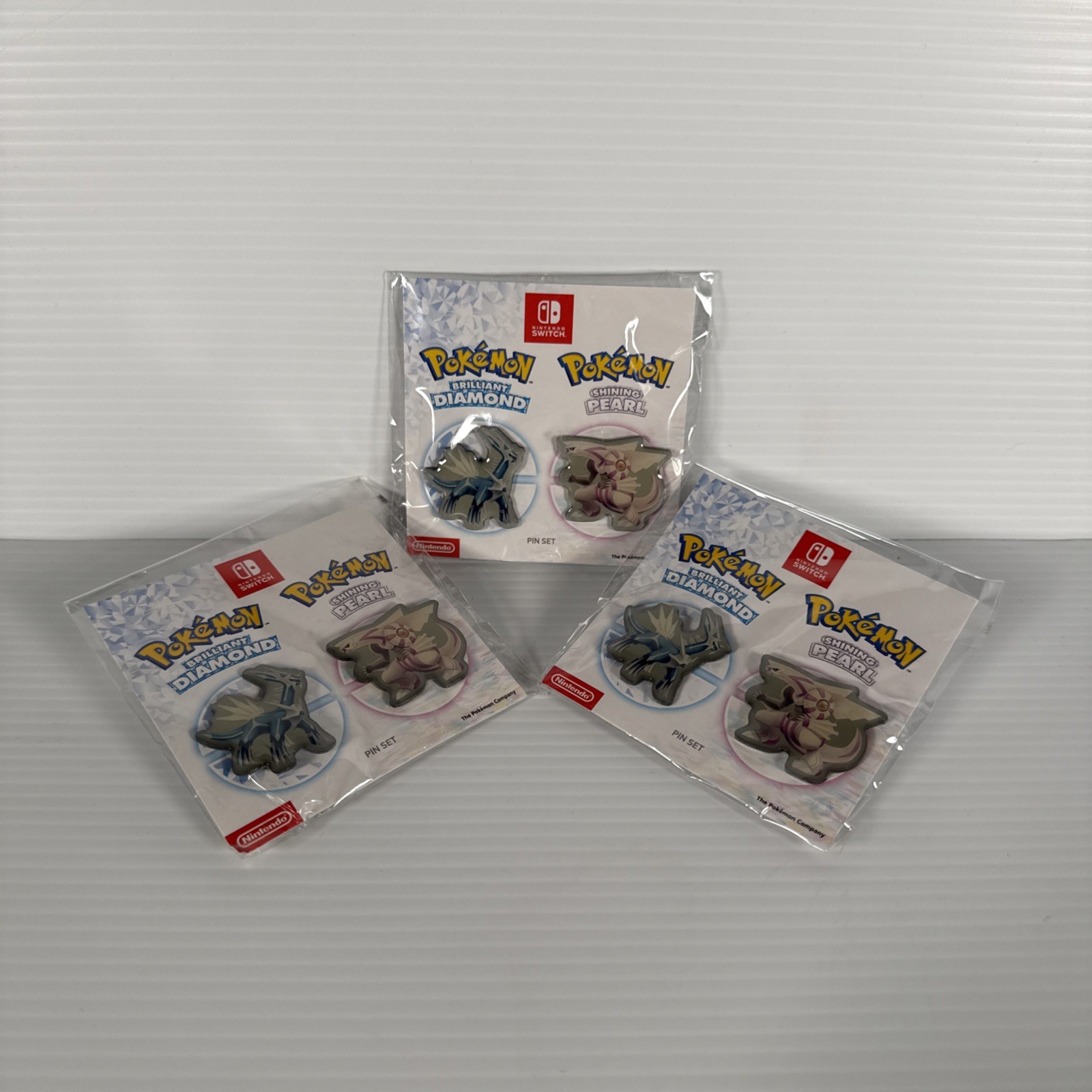 Pokemon Brilliant Diamond Shining Pearl Pin Set Of 3 GameStop Exclusive NO GAME