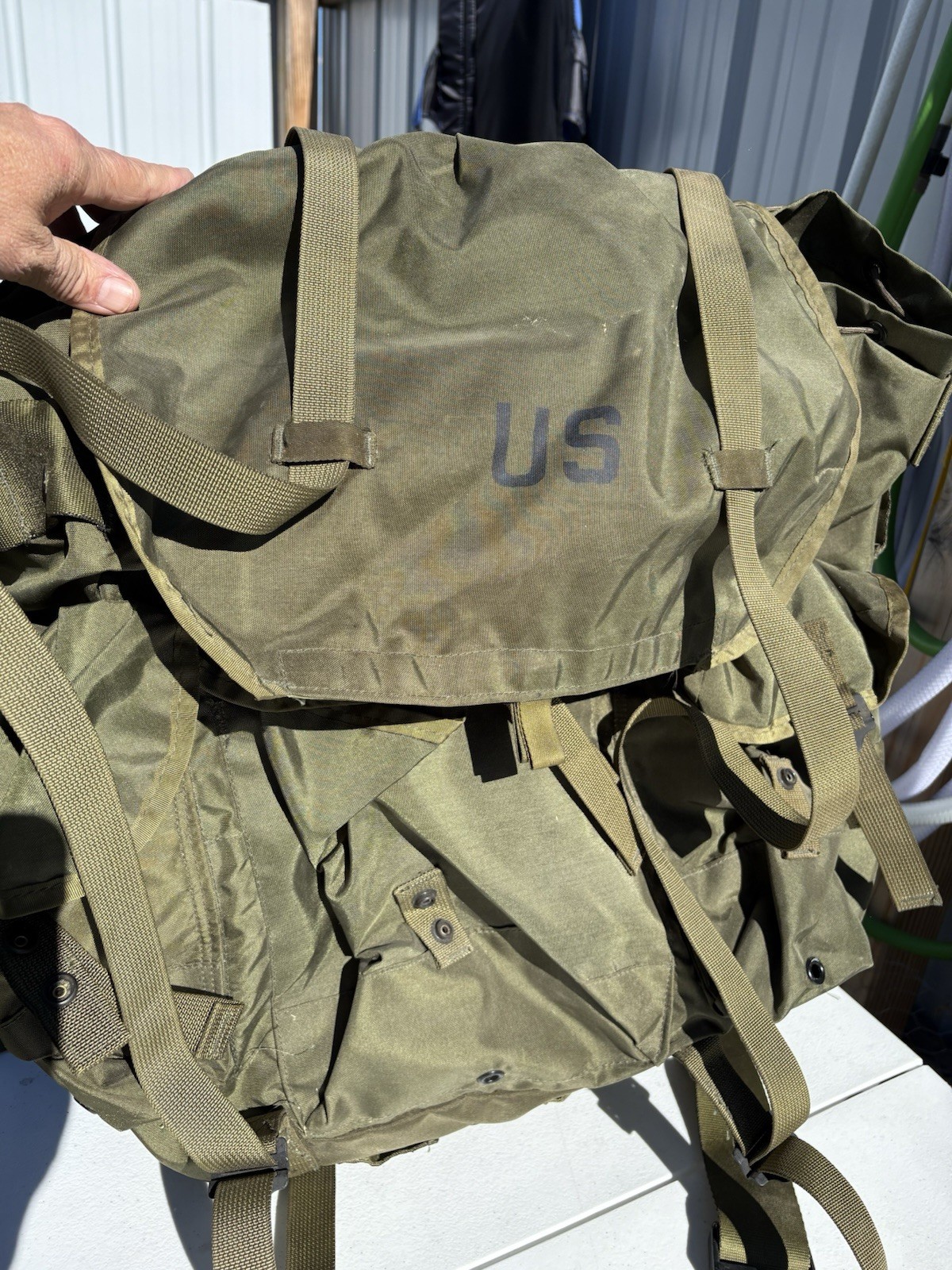 US Military Field Pack Combat Nylon LC-1 LARGE Rucksack Metal Frame & Straps
