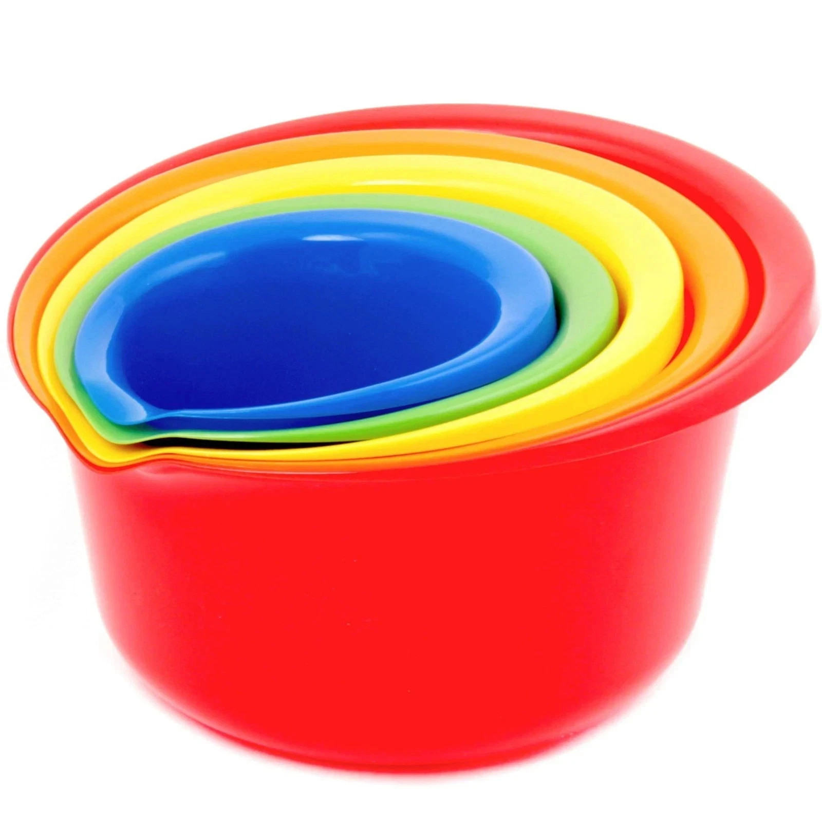 Chef Craft Select Plastic Mixing Bowl Set, 5 Piece, Multiple Color,free shipping
