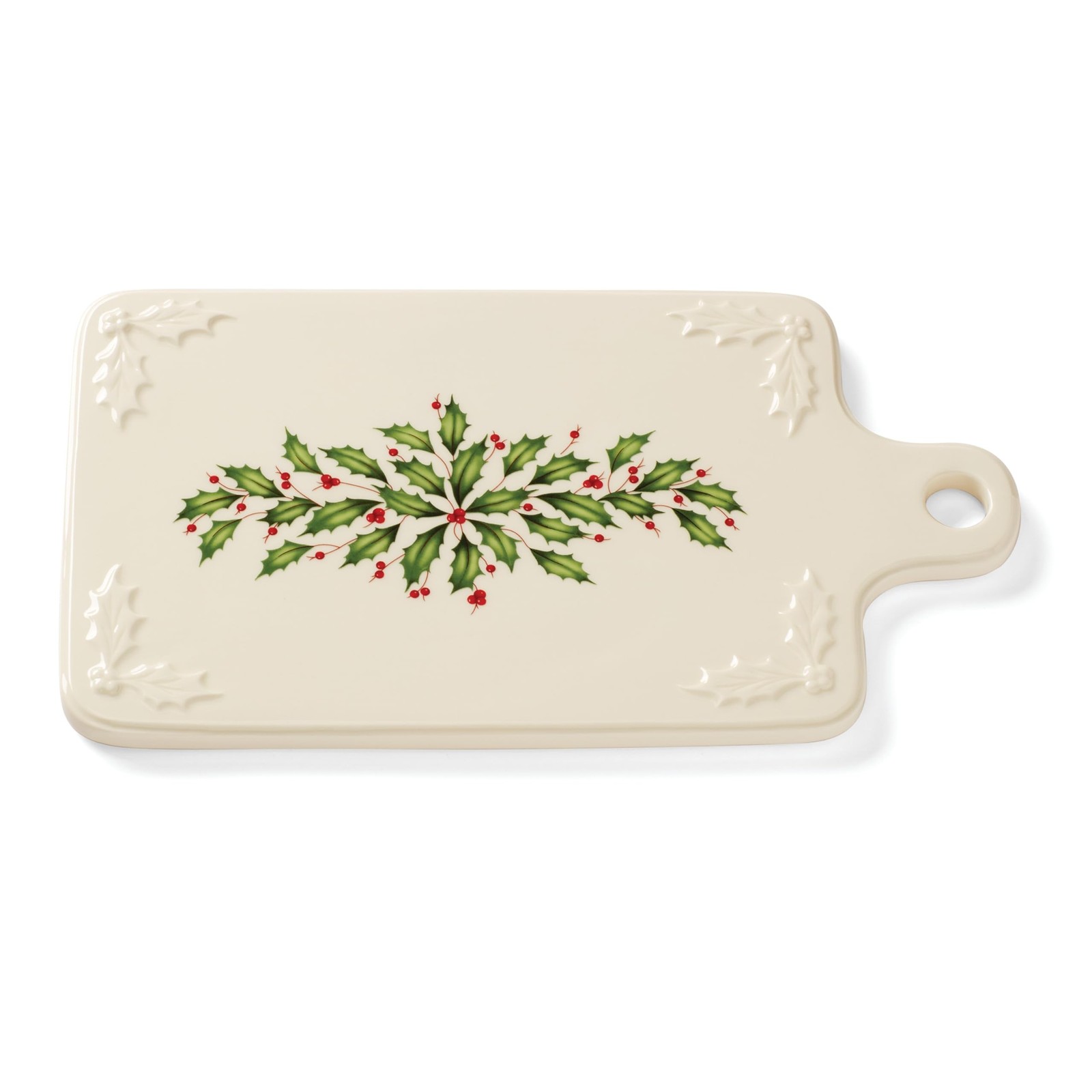 Lenox 890760 Holiday Porcelain Cheeseboard, Christmas Hosting Cheese Slab