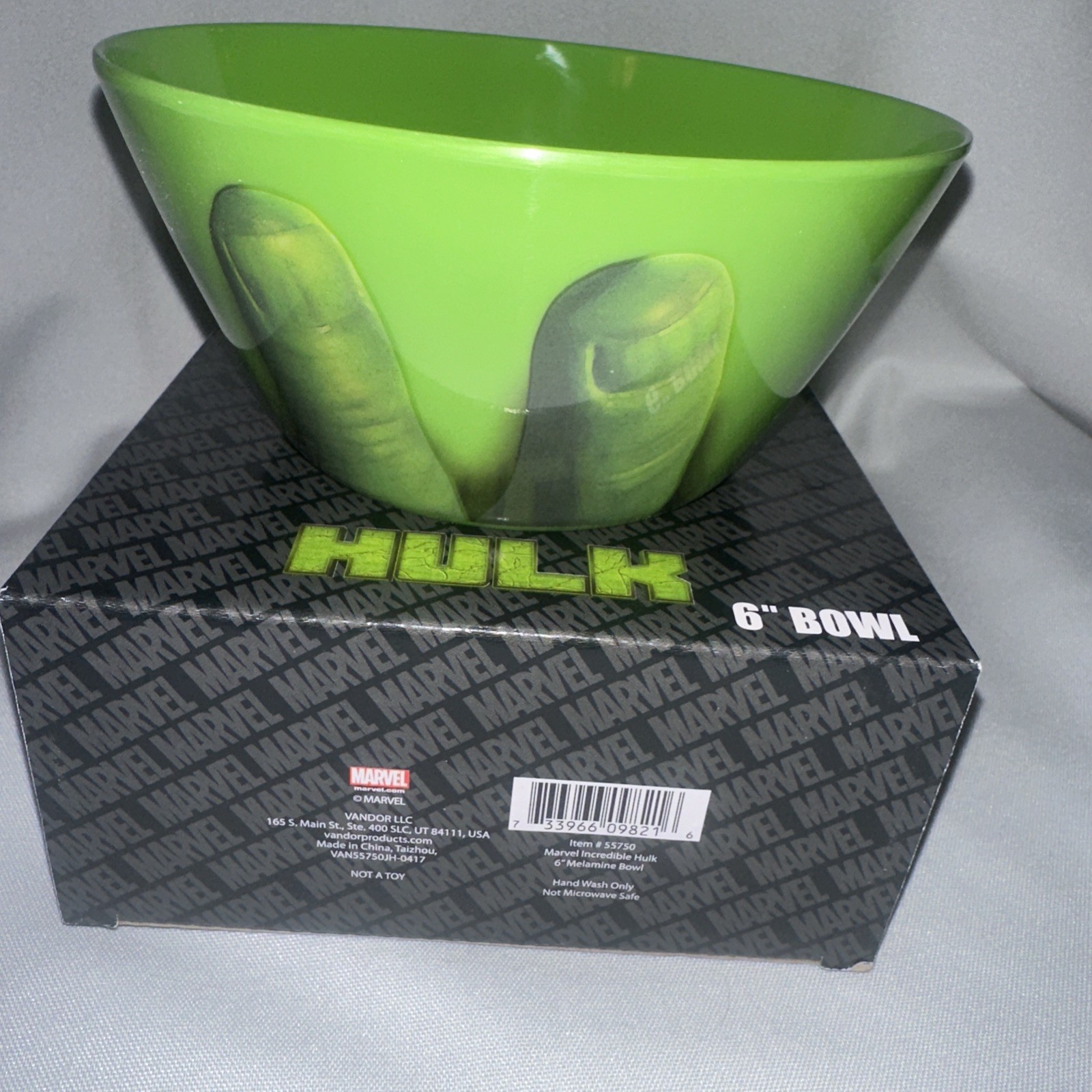 2017 Marvel The Incredible Hulk Melamine Bowl Loot Crate Exclusive 6” New